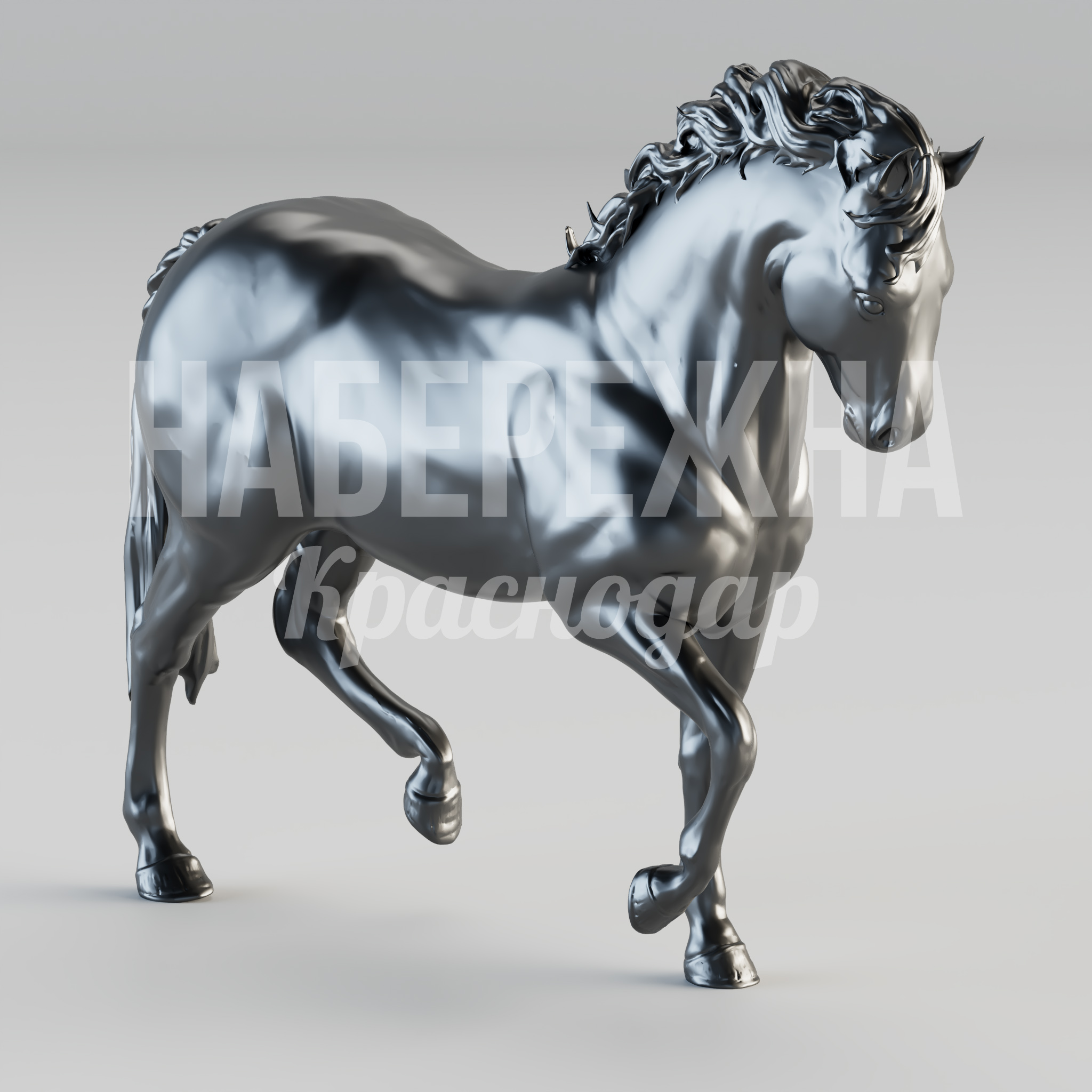 Лошадь Fömhu — купить, MTF-22.003 | Набережна Лошадь Fömhu - купить, 1500x5000x4200 мм, Металл