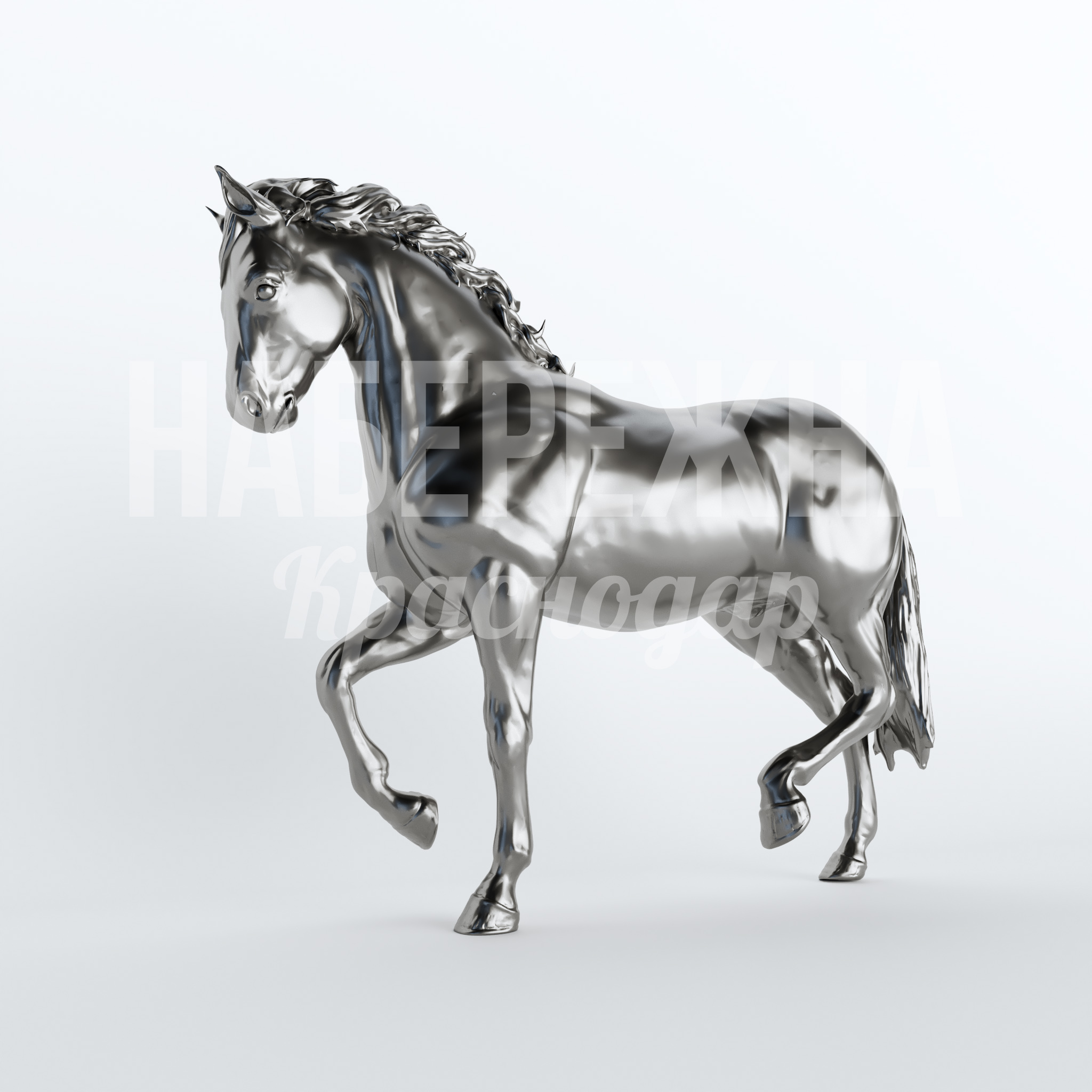 Лошадь Fömhu 1500x5000x4200 мм. MTF-22.003 Металлическая фигура лошади для парков и общественных пространств. Притягивает внимание посетителей, создаёт точки притяжения.