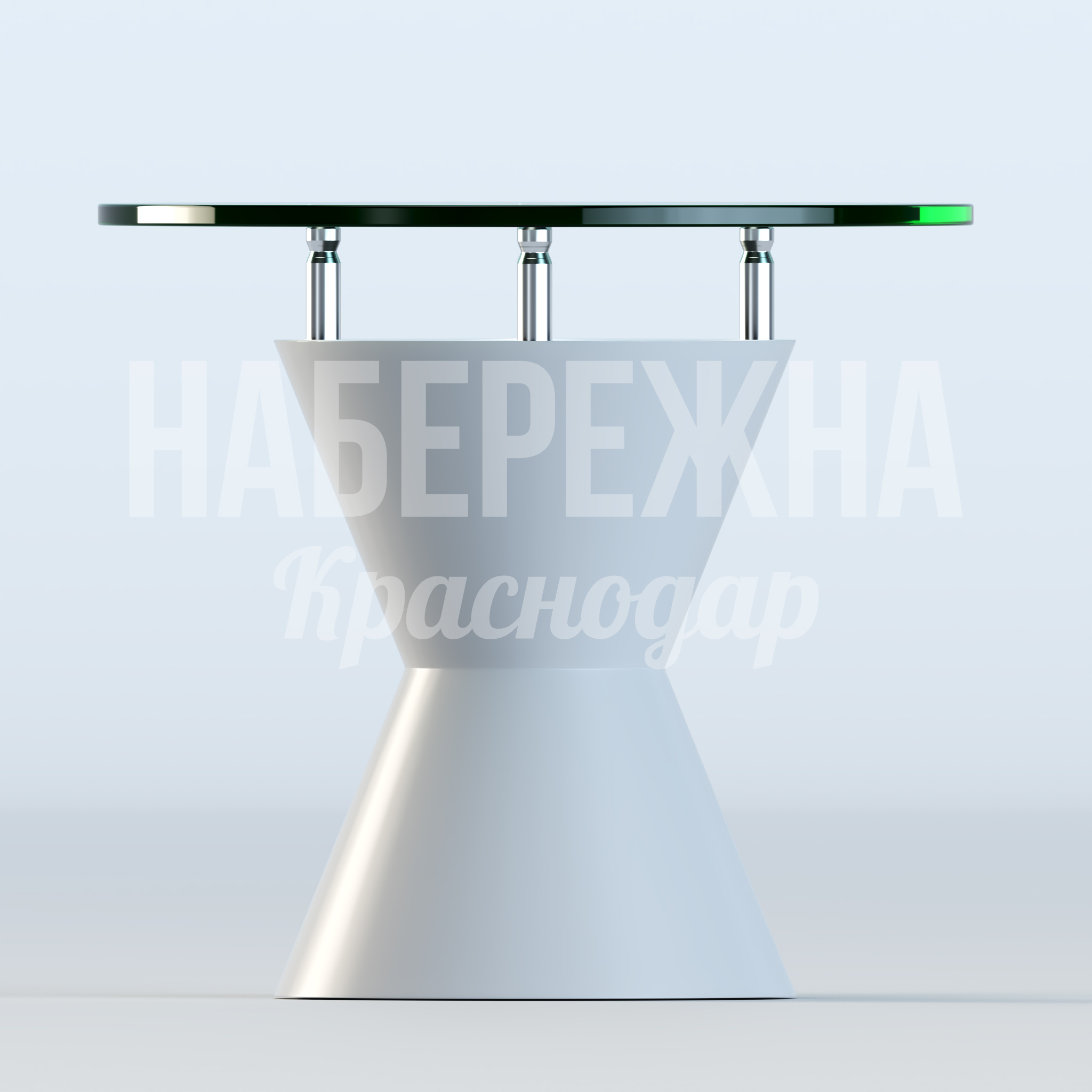 Столик Yökto — купить, OST-20.030-1 | Набережна Столик Yökto - купить, 600x600x550 мм, Металл, Стеклопластик