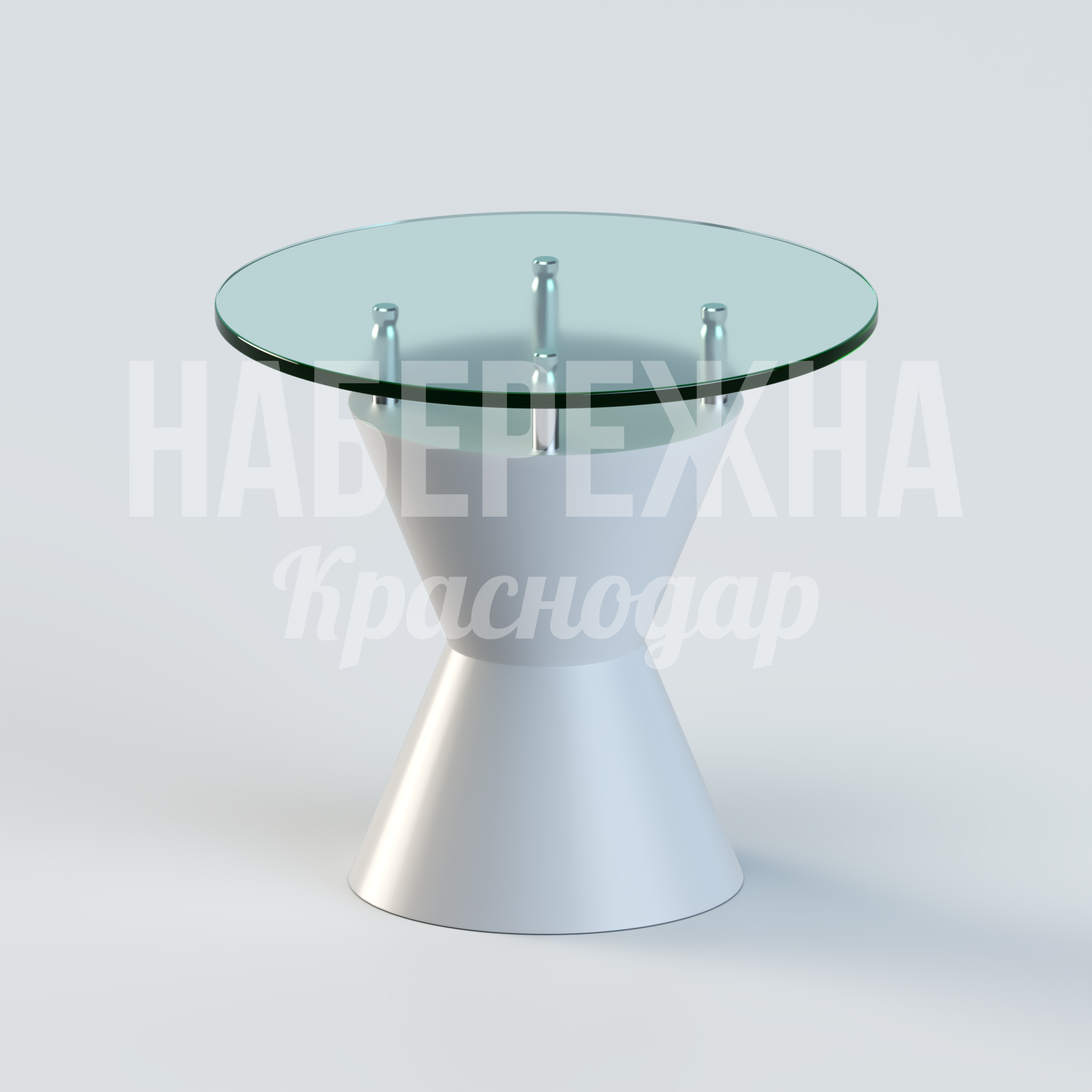Столик Yökto — купить, OST-20.030-1 | Набережна Столик Yökto 600x600x550 мм. OST-20.030-1 Столик со столешницей из закалённого стекла и конусным основанием из стеклопластика для летних площадок и кафе.
