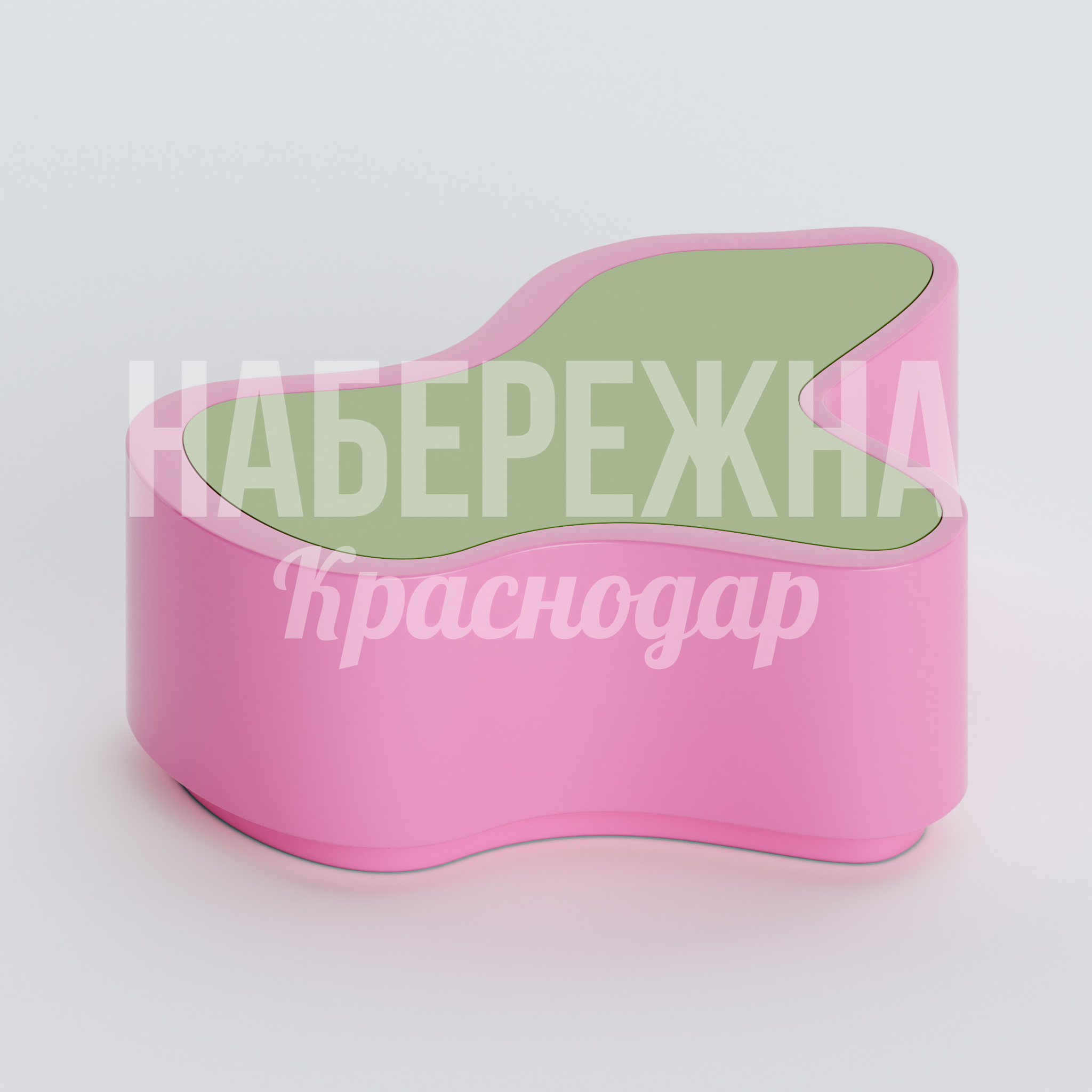 Лавочка Vevyu 950x1000x370 мм. OST-20.036 Лавочка с плавными формами и двухцветным сиденьем. Выдерживает высокие нагрузки, не требует ухода.