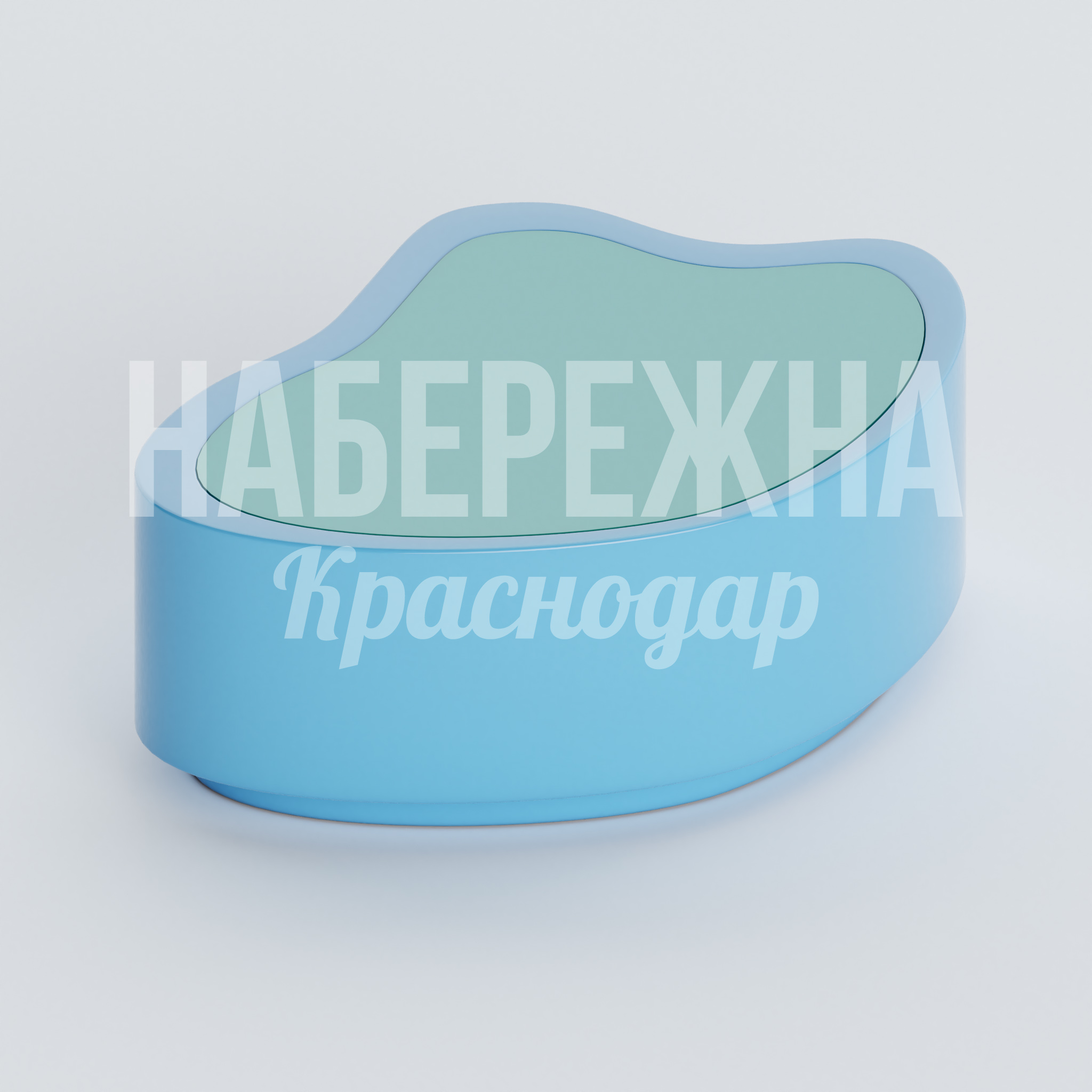 Лавочка Kuer 660x930x310 мм. OST-20.037 Лавочка обтекаемой формы для парков и общественных пространств. Стойкая к влаге и УФ-излучению конструкция.