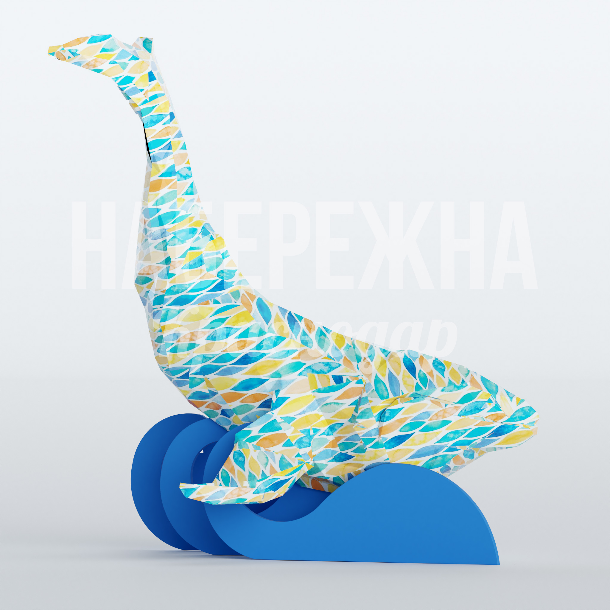 Кит Hånpo — купить, PGF-22.062 | Набережна Кит Hånpo - купить, 2650x3700x4000 мм, МПК, Стеклопластик