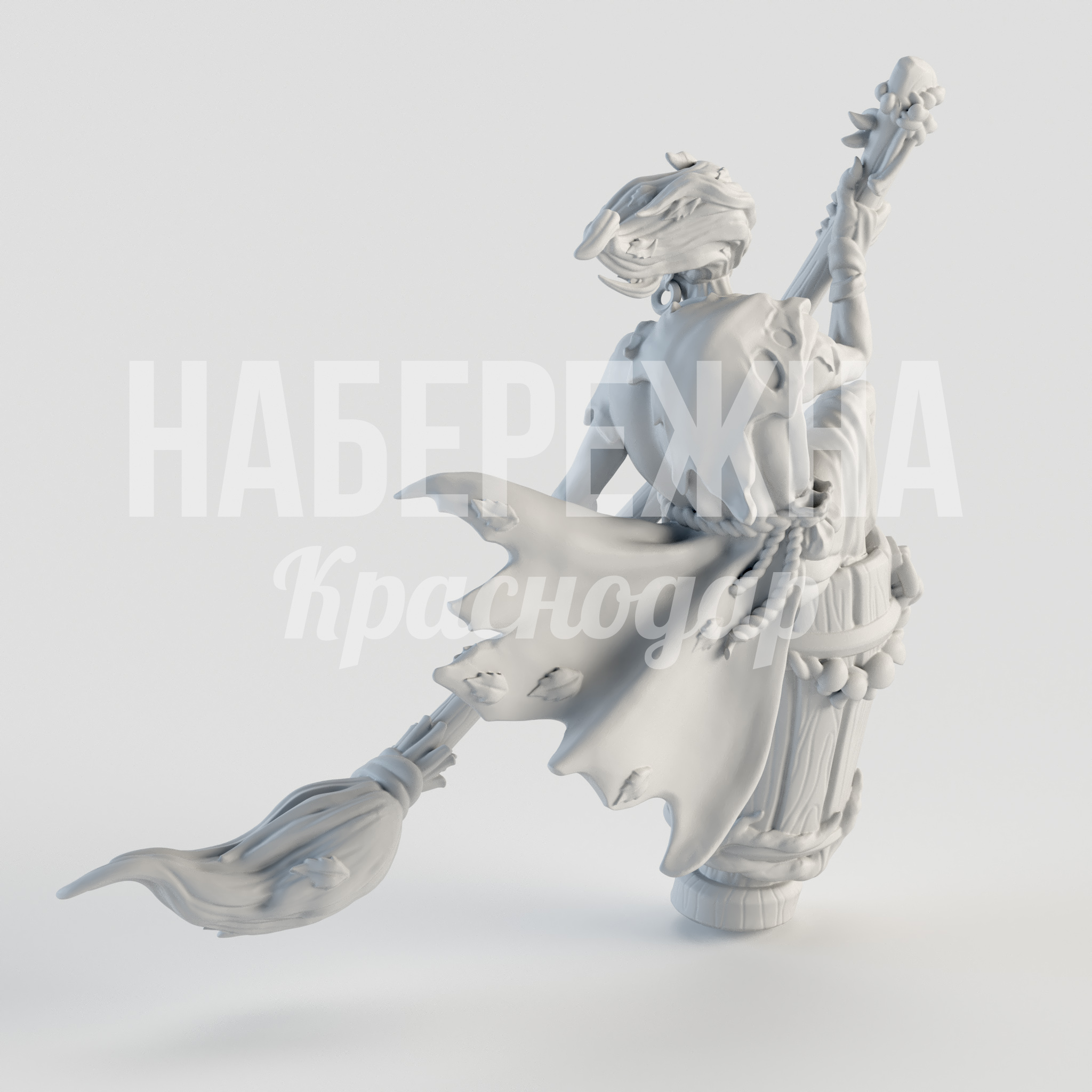 Баба Яга — купить, PGF-24.001 | Набережна Баба Яга - купить, 2580x1800x2630 мм, Стеклопластик