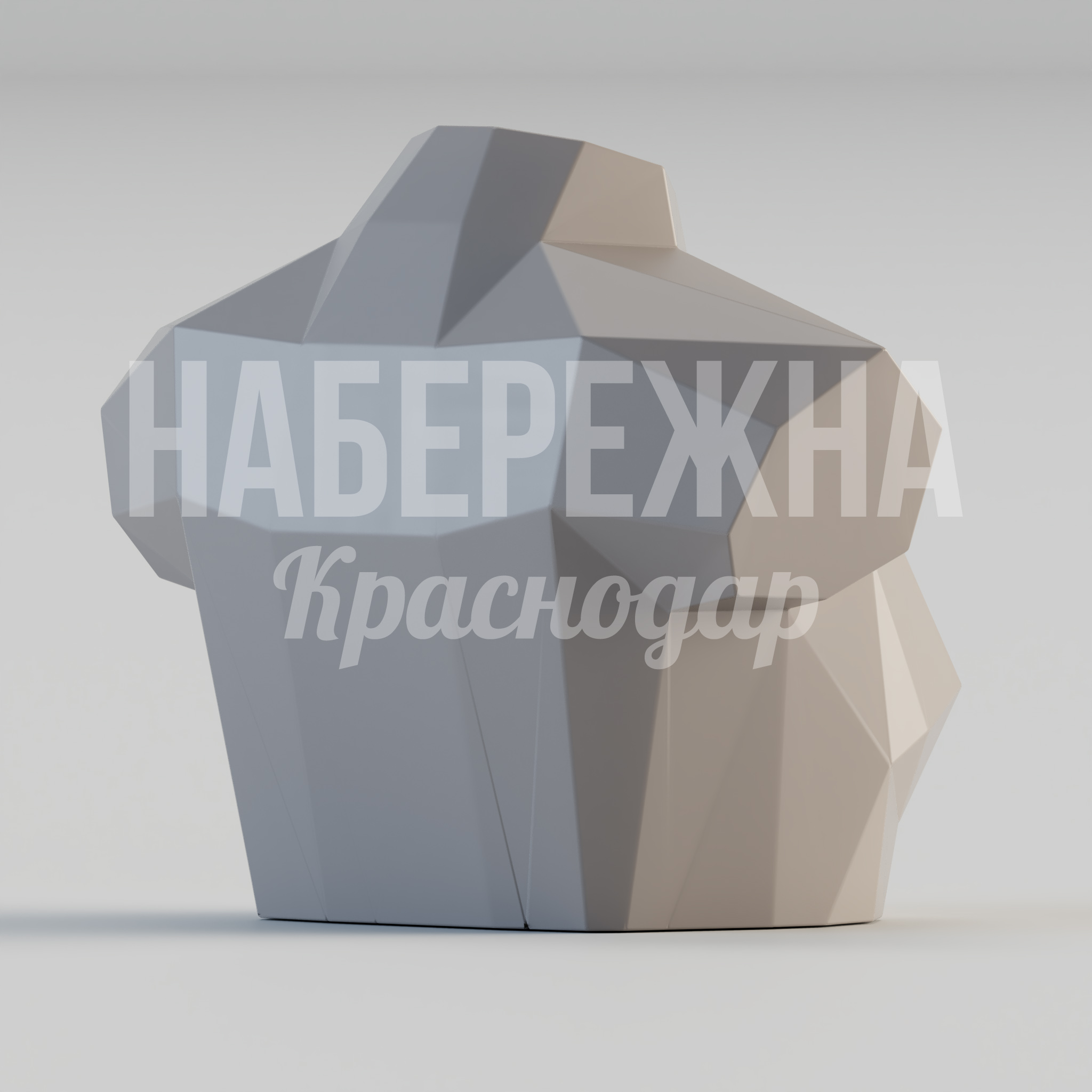 Женский бюст полигональный - заказать, Полигональные фигуры, Стеклопластик