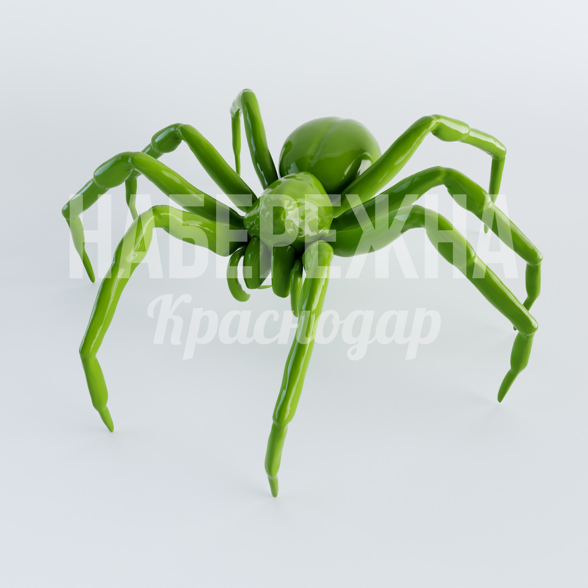 Паук Dirnapcu 2700x2900x1100 мм. STF-22.006 Декоративная фигура паука для оформления парков и детских площадок. Яркий акцент в ландшафтном дизайне.