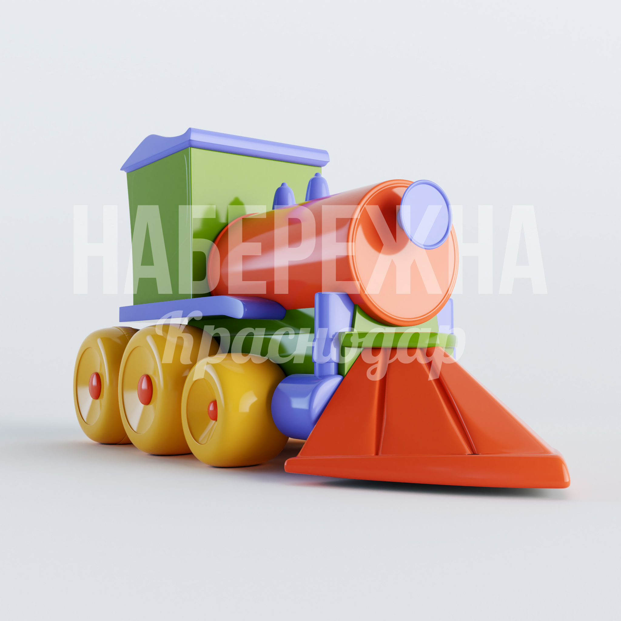 Паровозик Levmevöo 1150x2550x1450 мм. STF-22.008 Паровозик из стеклопластика для детских площадок. Устойчив к осадкам и УФ-лучам. Привлекает семьи в парки.