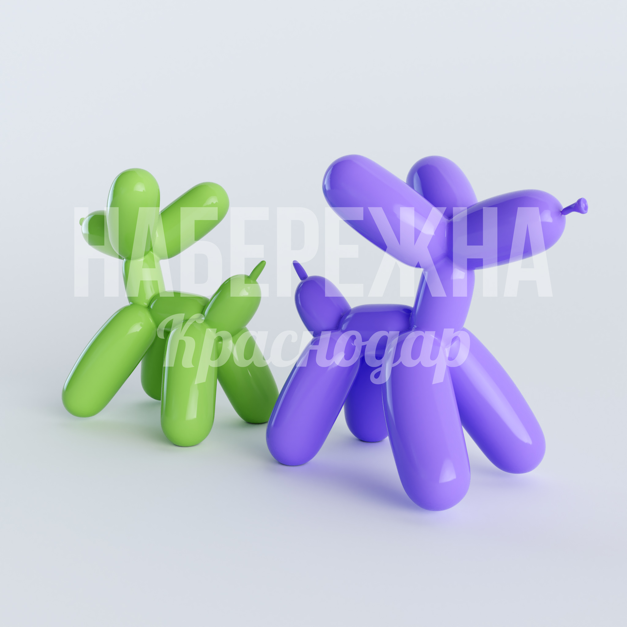 Собачка из шариков Pip 1000x1890x1750 мм. STF-22.017 Фигура-собачка из стеклопластика в виде воздушных шариков. Яркий акцент для детских площадок и парков.