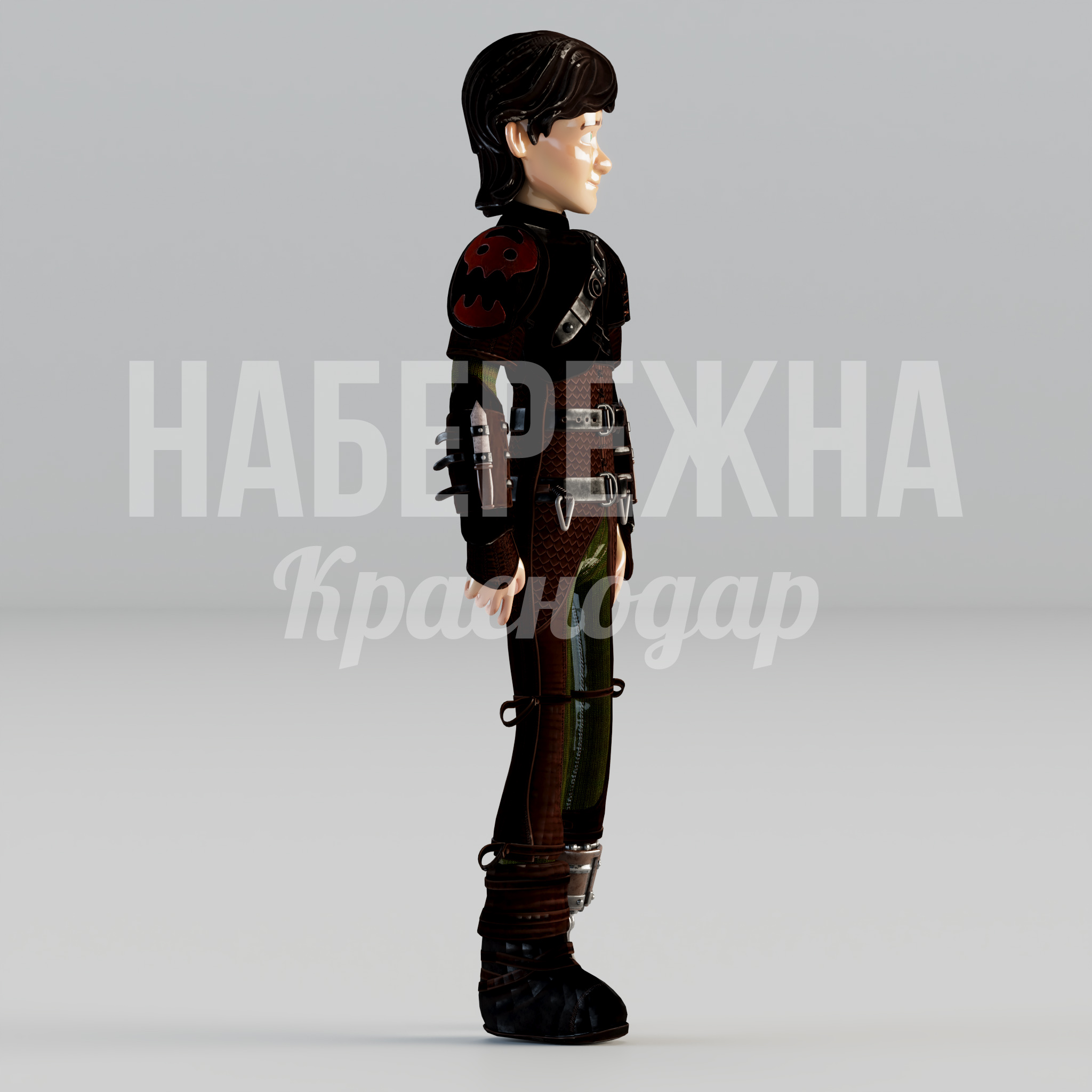 Иккинг "Кровожадный Карасик" — купить, STF-22.022 | Набережна Иккинг "Кровожадный Карасик" - купить, 720x650x1880 мм, Металл, Стеклопластик