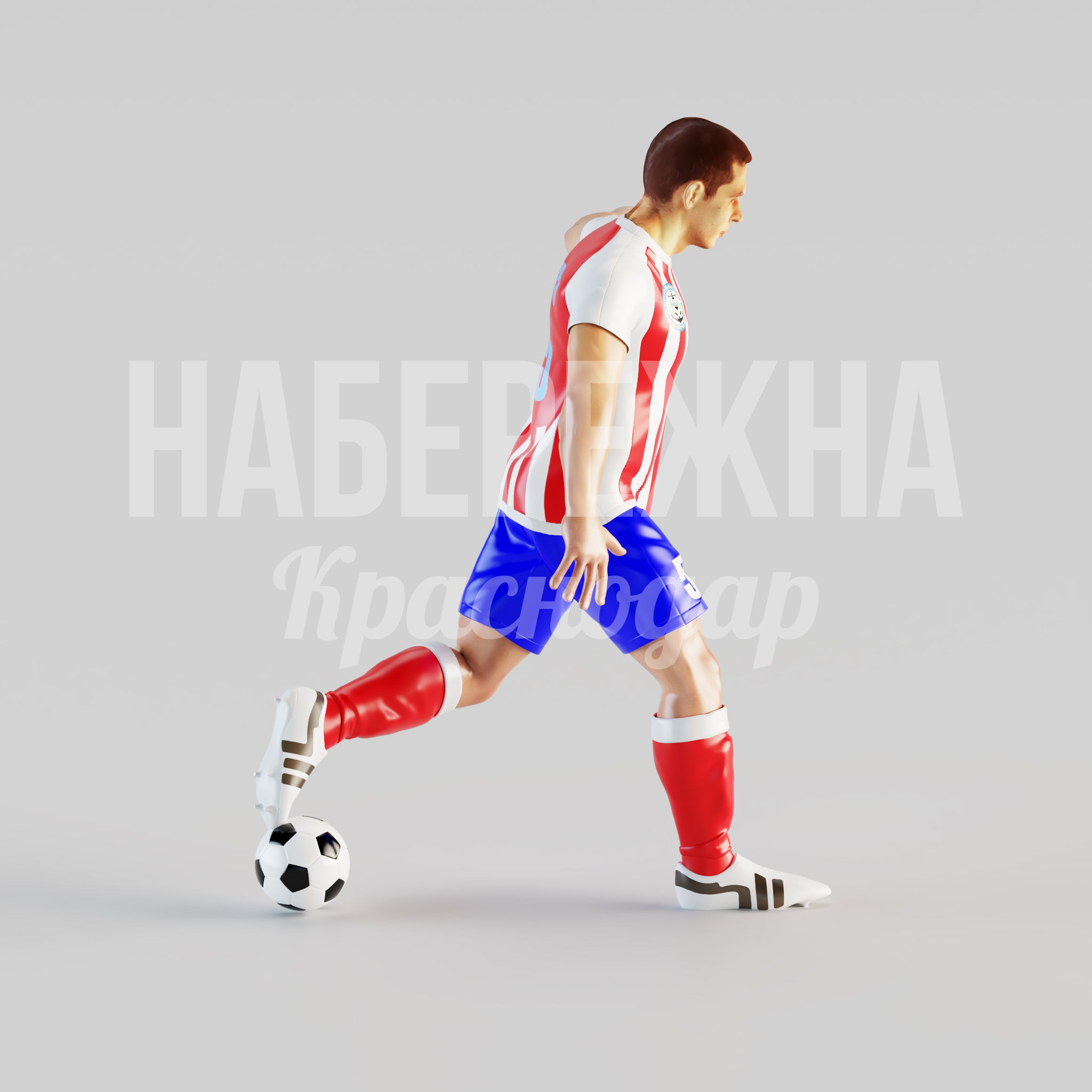 Футболист Nog — купить, STF-22.029 | Набережна Футболист Nog - купить, 1200x1660x1780 мм, Стеклопластик