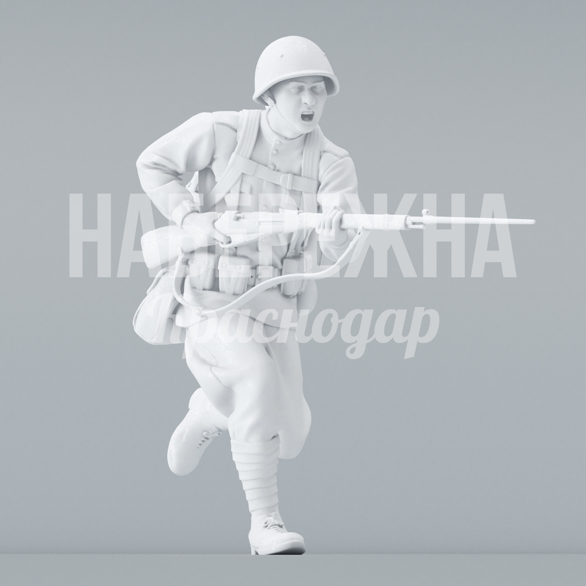 Солдат "Иванов" — купить, STF-22.047 | Набережна Солдат "Иванов" 2000x1050x1600 мм. STF-22.047 Фигура солдата в динамичной позе для мемориалов и парков. Устойчива к осадкам, сохраняет детализацию до 30 лет.