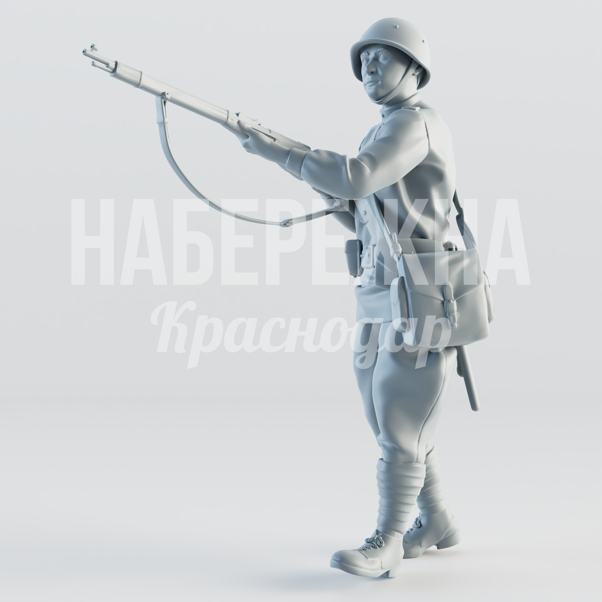 Солдат "Захаров" - купить, 1470x675x1870 мм, Стеклопластик