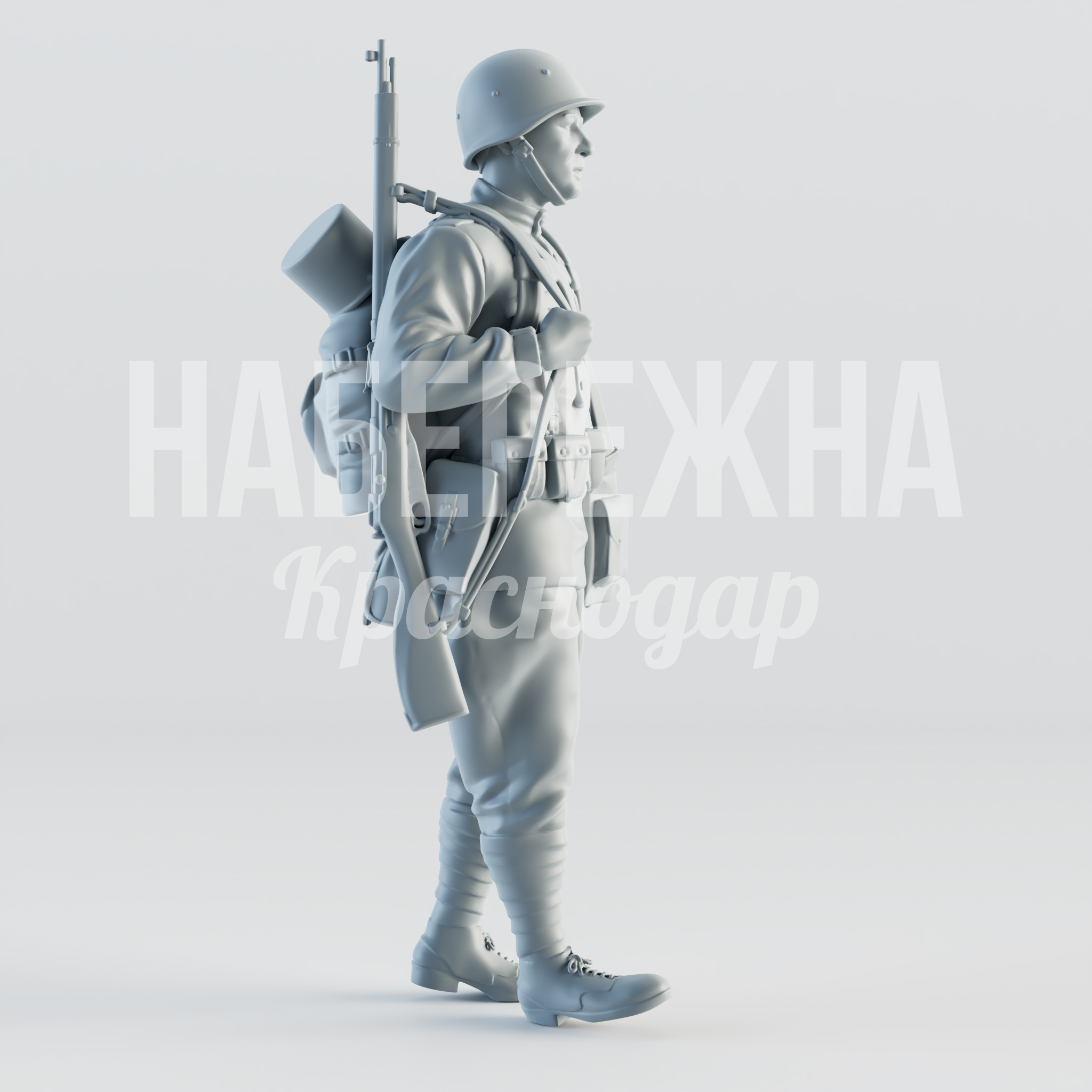 Солдат "Николаев" — купить, STF-22.051 | Набережна Солдат "Николаев" - купить, 680x650x1670 мм, Стеклопластик