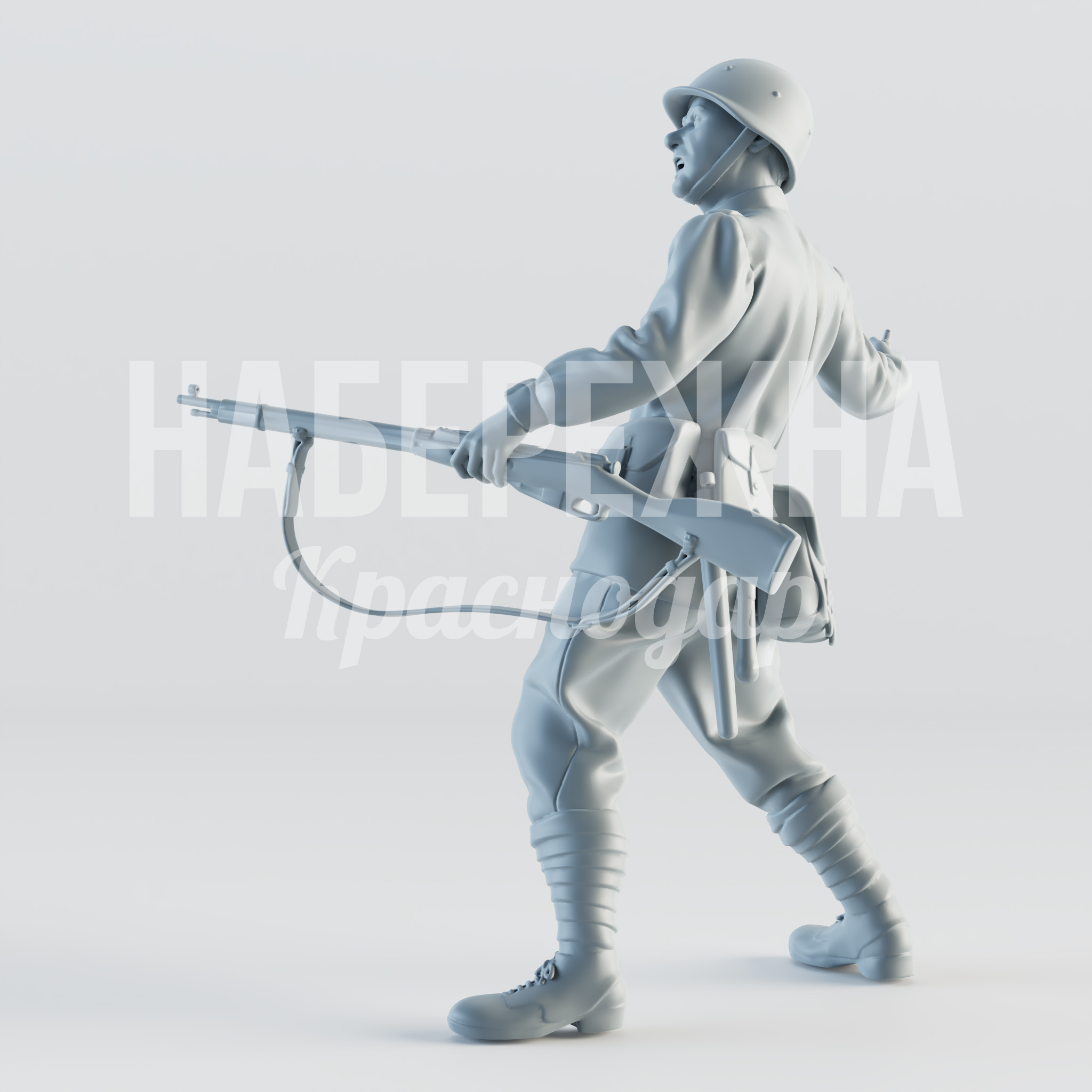 Солдат "Сидоров" — купить, STF-22.052 | Набережна Солдат "Сидоров" - купить, 1600x1700x1700 мм, Стеклопластик