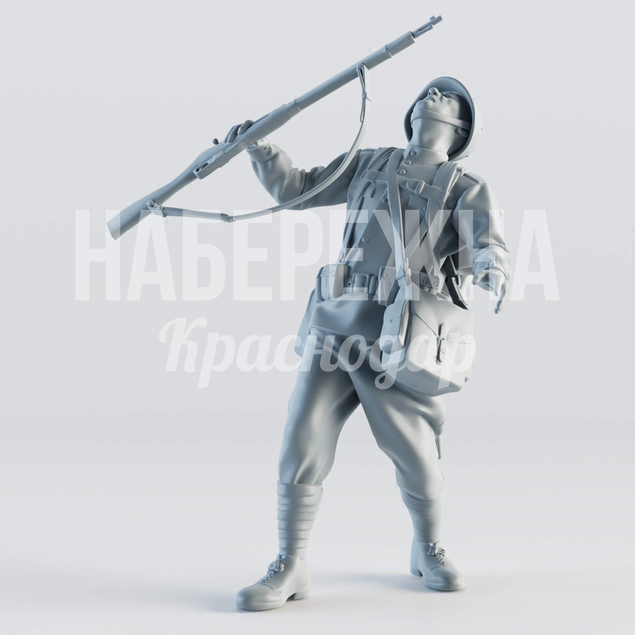 Солдат "Егоров" — купить, STF-22.055 | Набережна Солдат "Егоров" - купить, 1480x1500x1750 мм, Стеклопластик