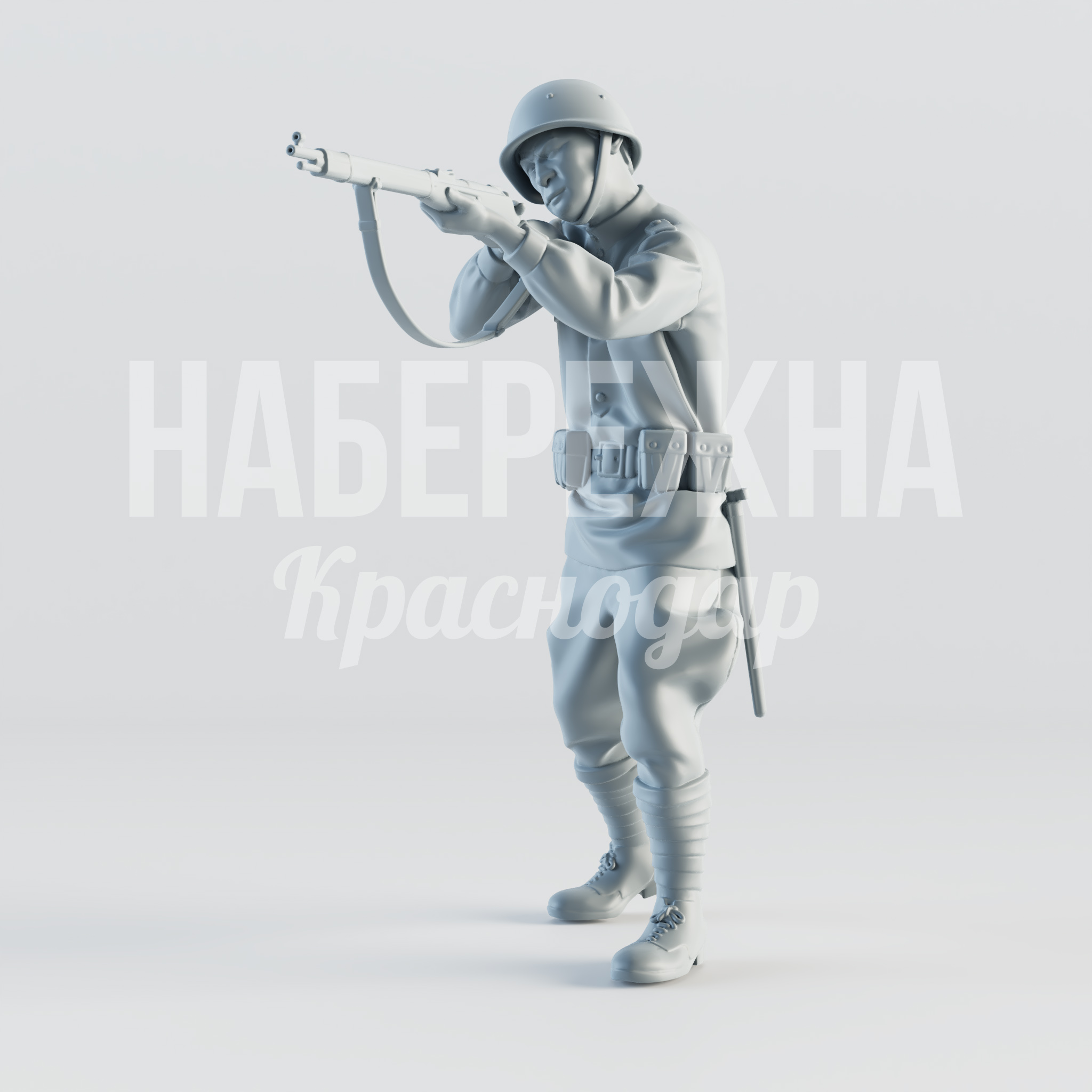 Солдат "Семенов" - купить, 1760x1100x1630 мм, Стеклопластик