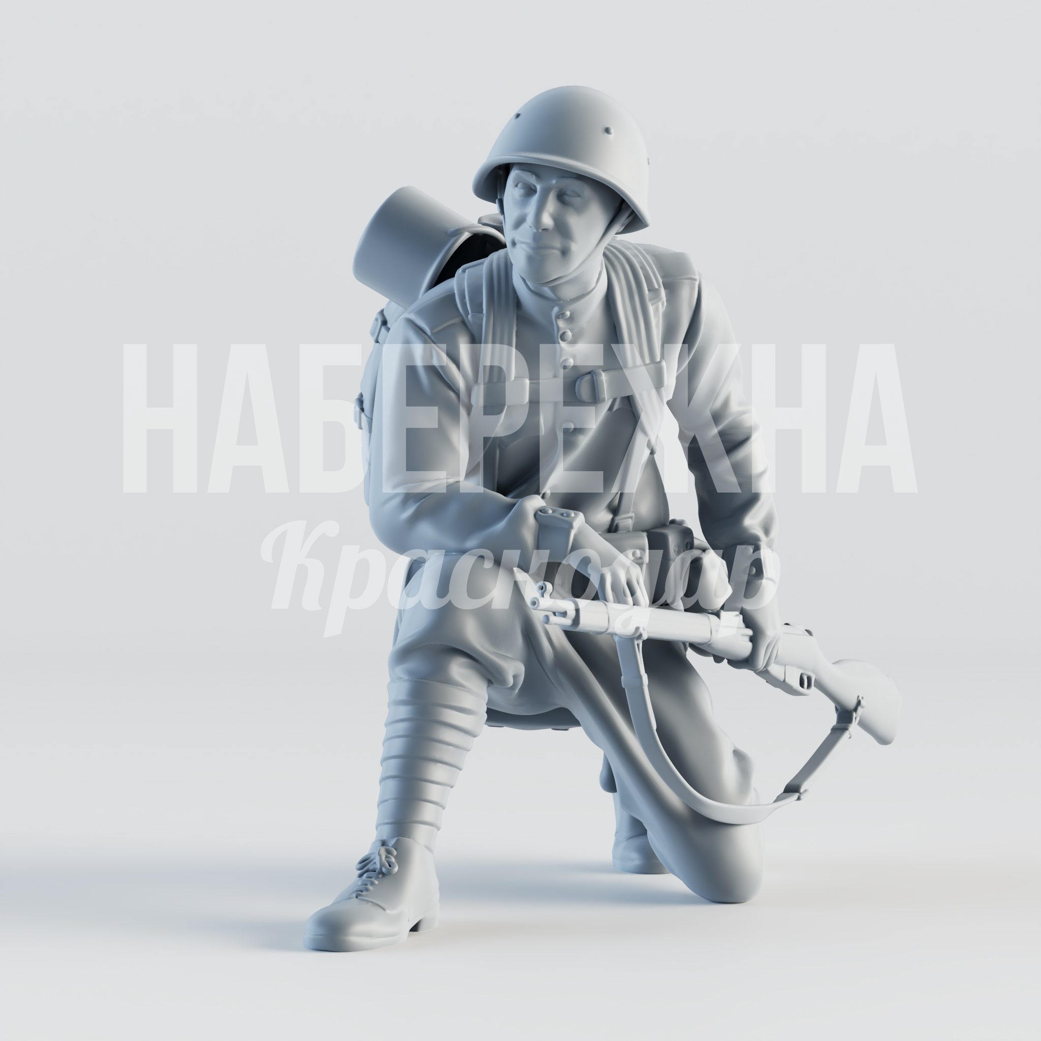 Солдат "Васильев" — купить, STF-22.060 | Набережна Солдат "Васильев" - купить, 1150x800x1170 мм, Стеклопластик