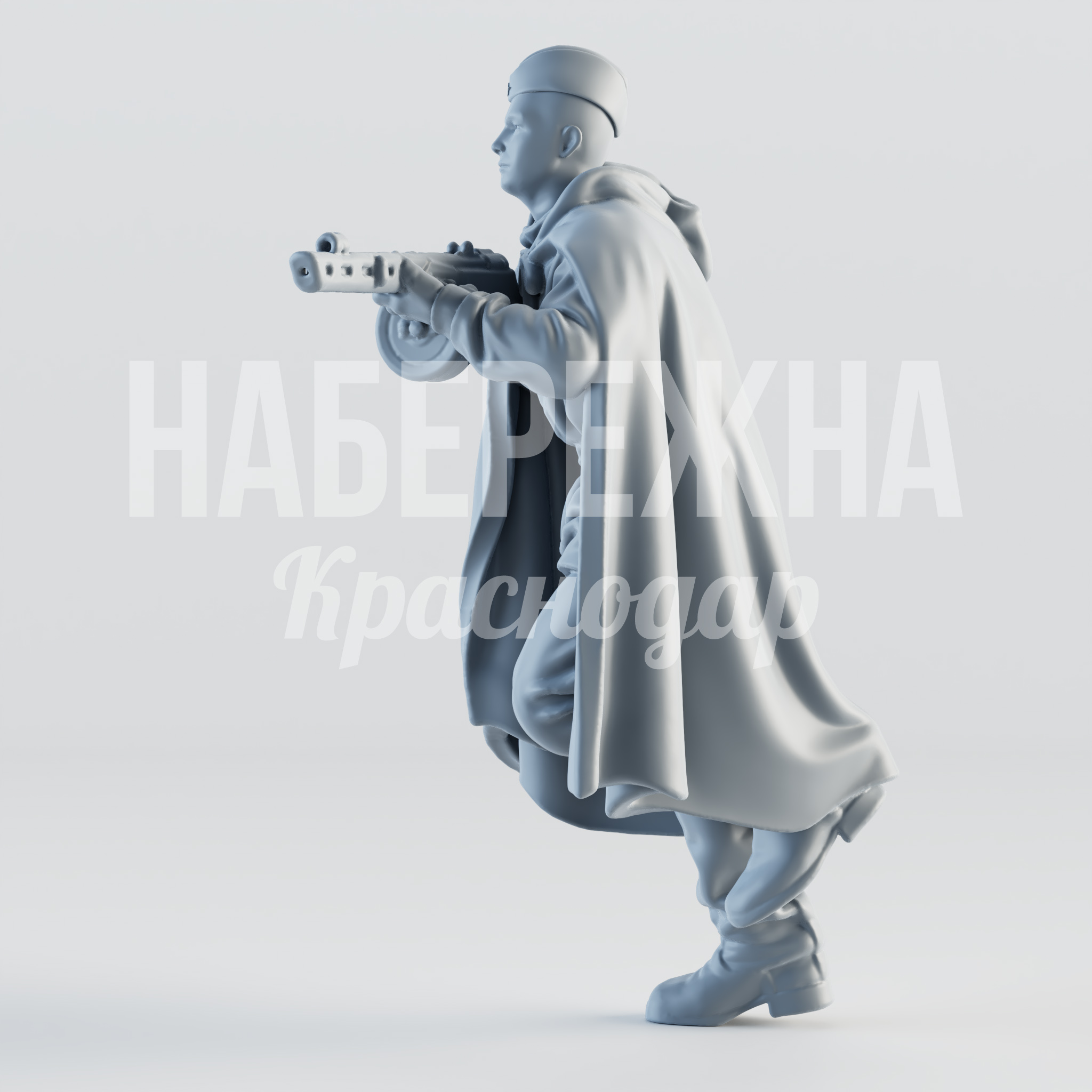 Солдат "Петров" — купить, STF-22.063 | Набережна Солдат "Петров" - купить, 900x930x1600 мм, Стеклопластик