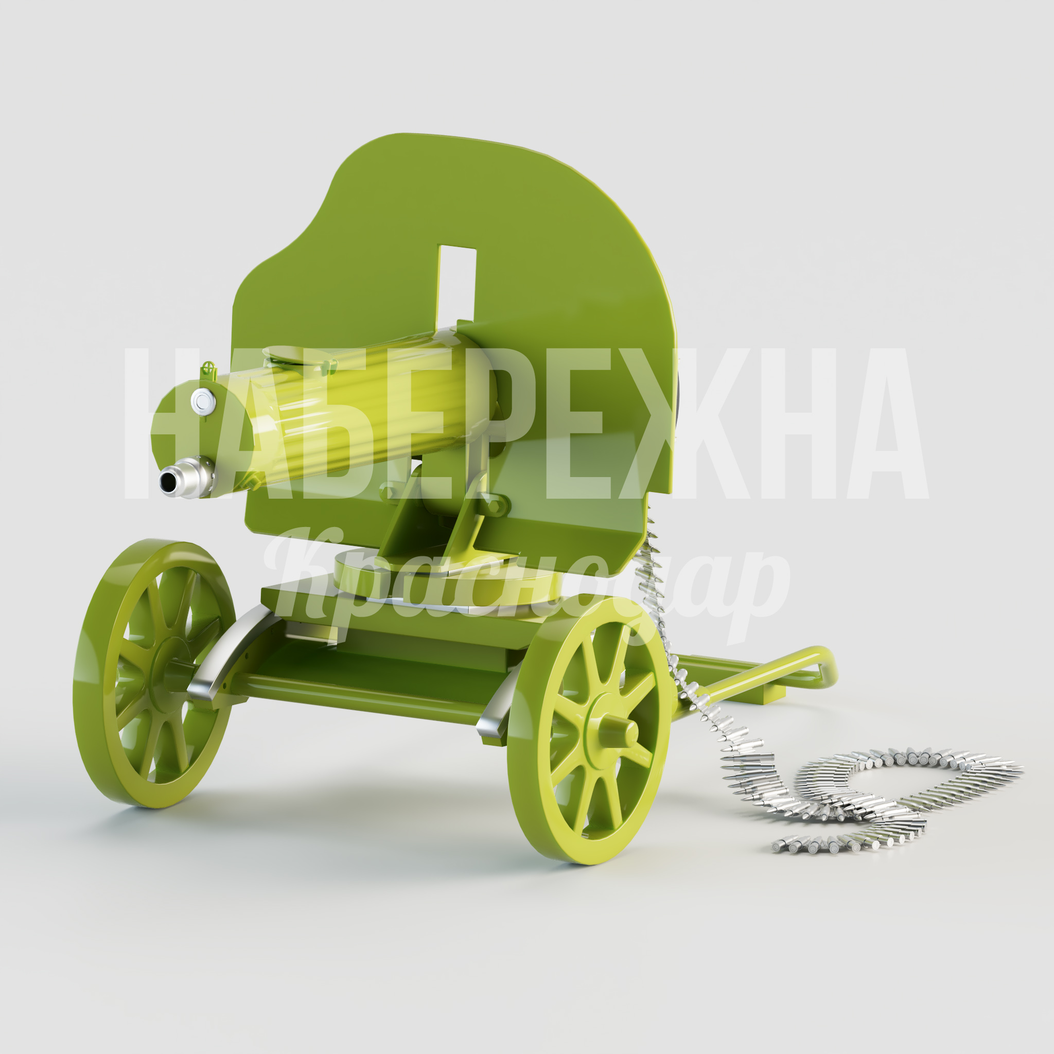 Фигура "Пулемет" — купить, STF-22.065 | Набережна Фигура "Пулемет" - купить, 1150x800x700 мм, Металл, Стеклопластик