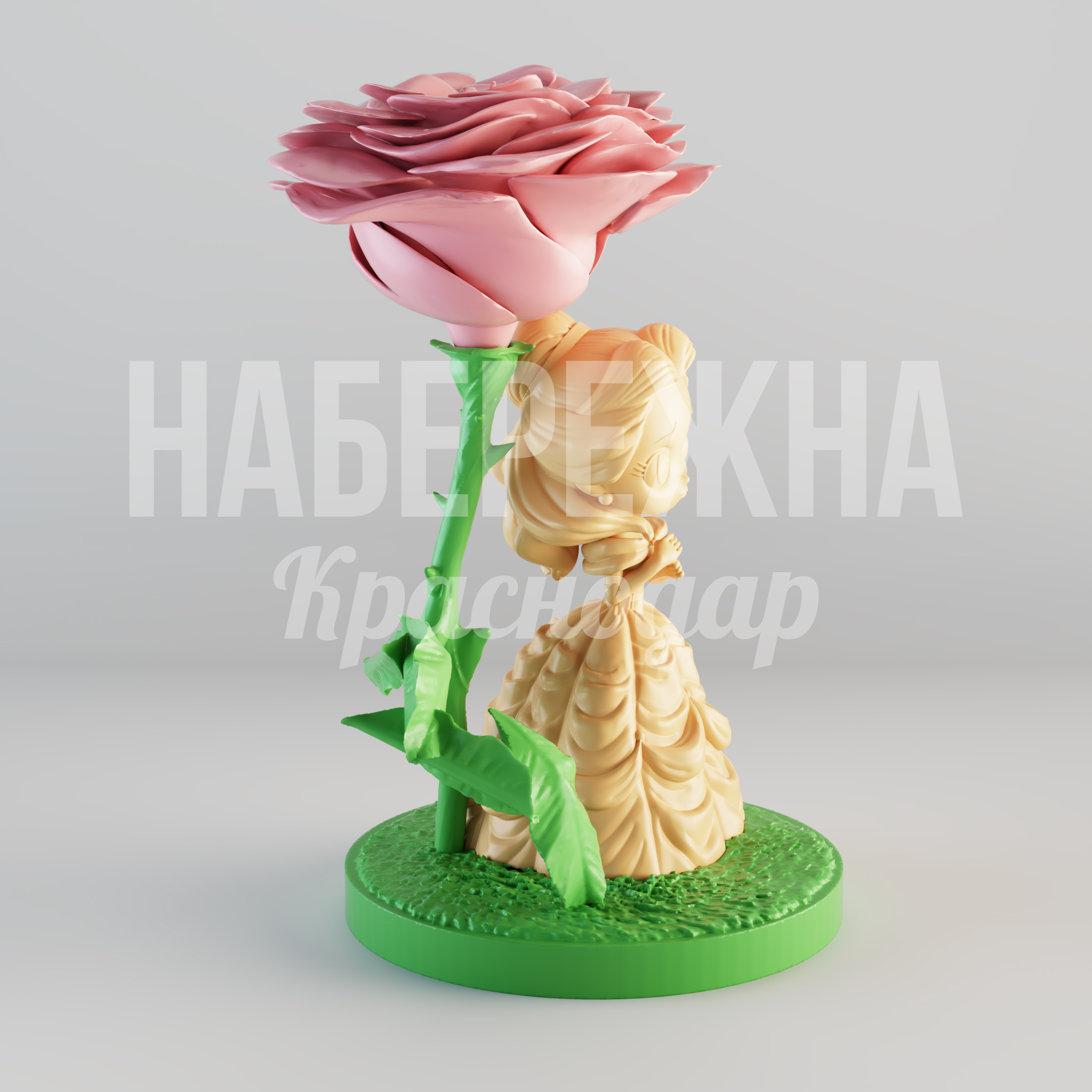 Белль из "Красавица и чудовище" - купить, 930x870x1400 мм, Стеклопластик