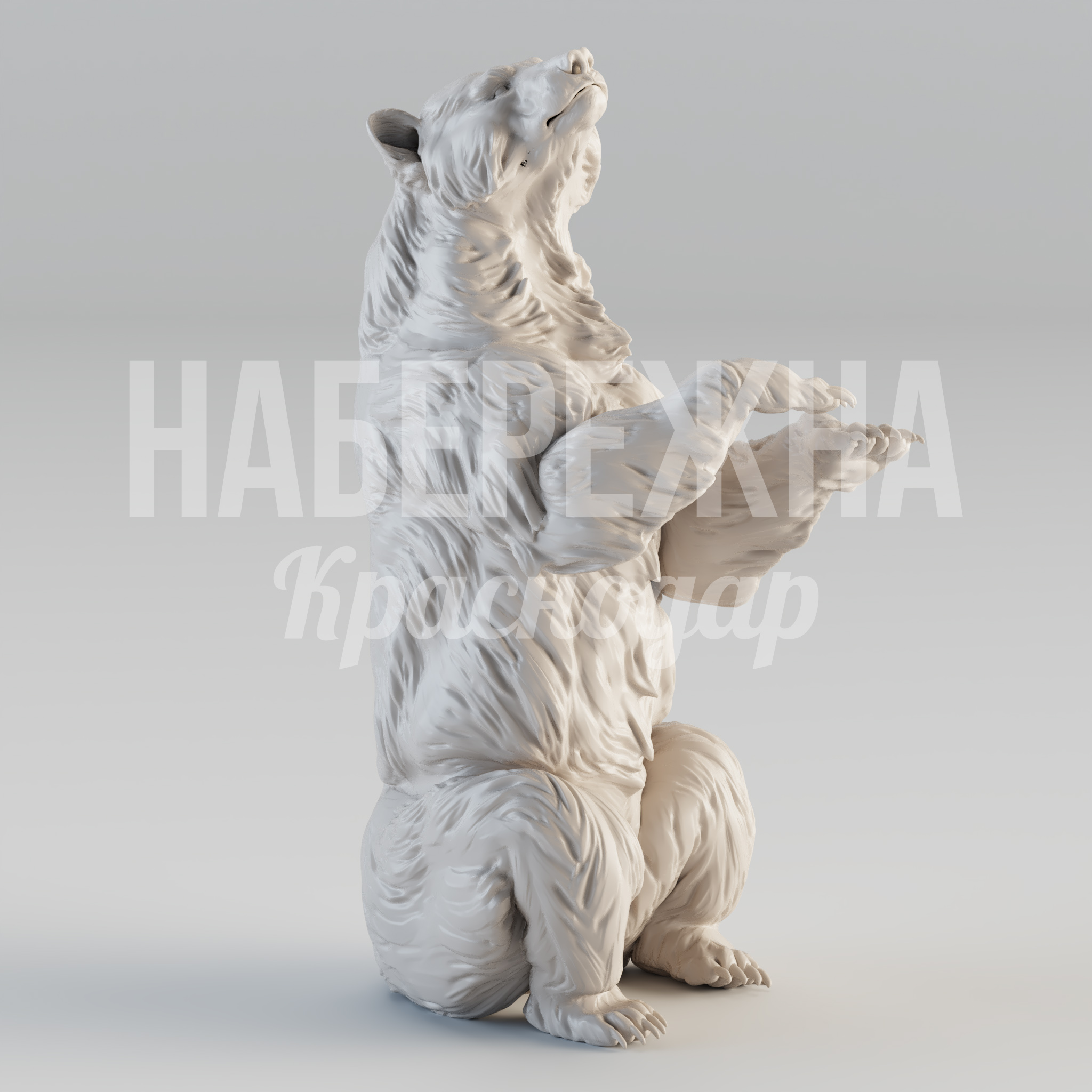 Медведь Okvo 1950x2850x4500 мм. STF-24.005 Скульптура медведя в натуральную величину для парков и общественных пространств, устойчива к осадкам и УФ-лучам.