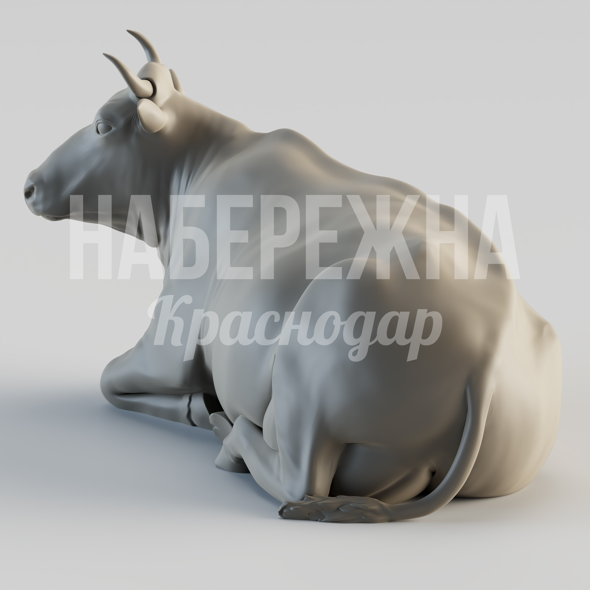 Корова Puveufdi лежит - заказать, Животные, Стеклопластик