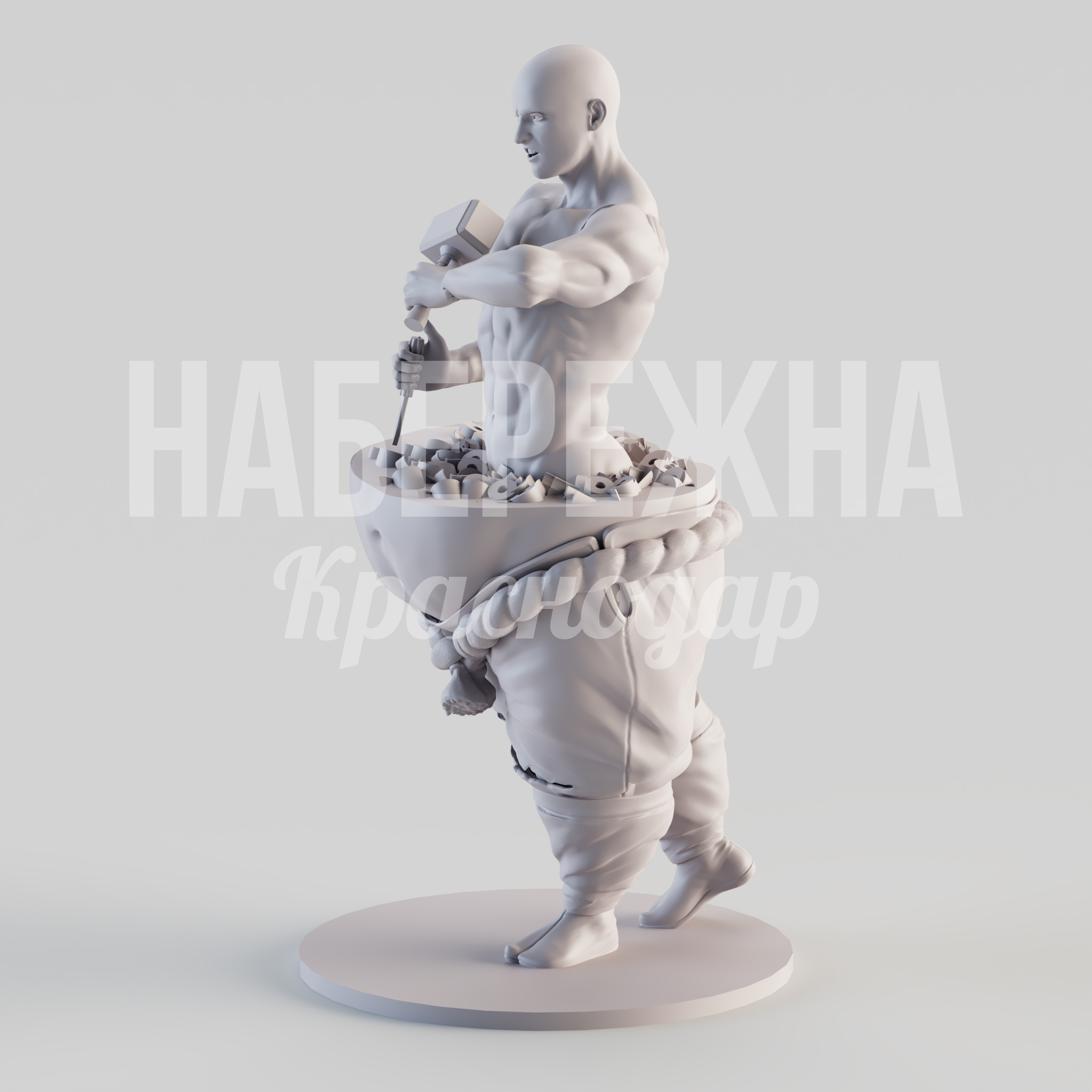 Фигура "Сделай себя сам" - купить, 900x900x1650 мм, Стеклопластик