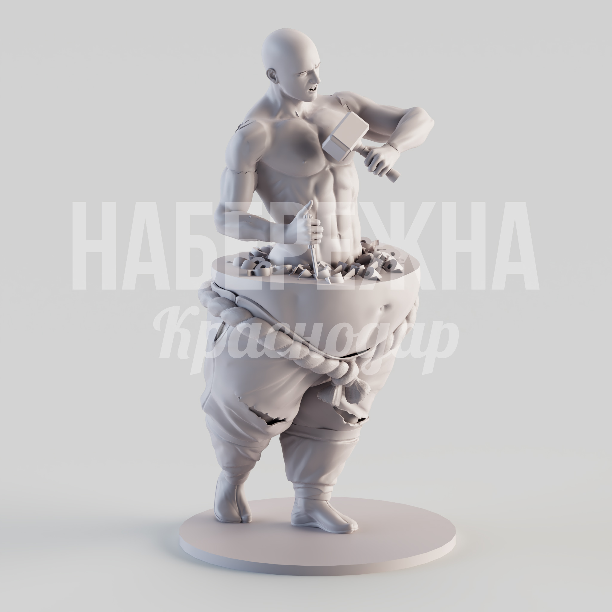 Фигура "Сделай себя сам" 900x900x1650 мм. STF-24.024 Фигура из стеклопластика для городских пространств. Привлекает внимание, создаёт акценты в парках и скверах.