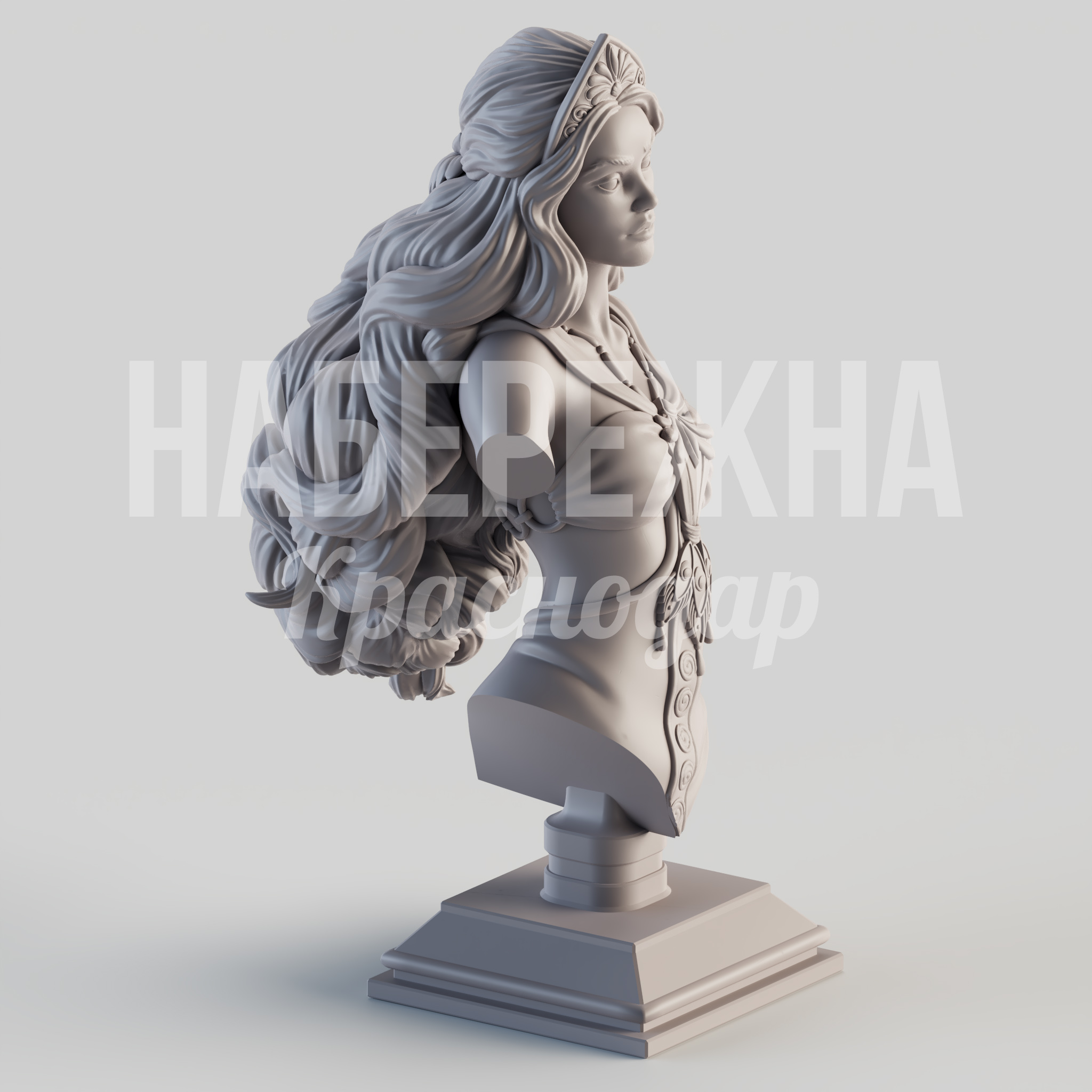 Бюст Гетеры — купить, STF-24.043 | Набережна Бюст Гетеры - купить, 900x700x1420 мм, Бетон