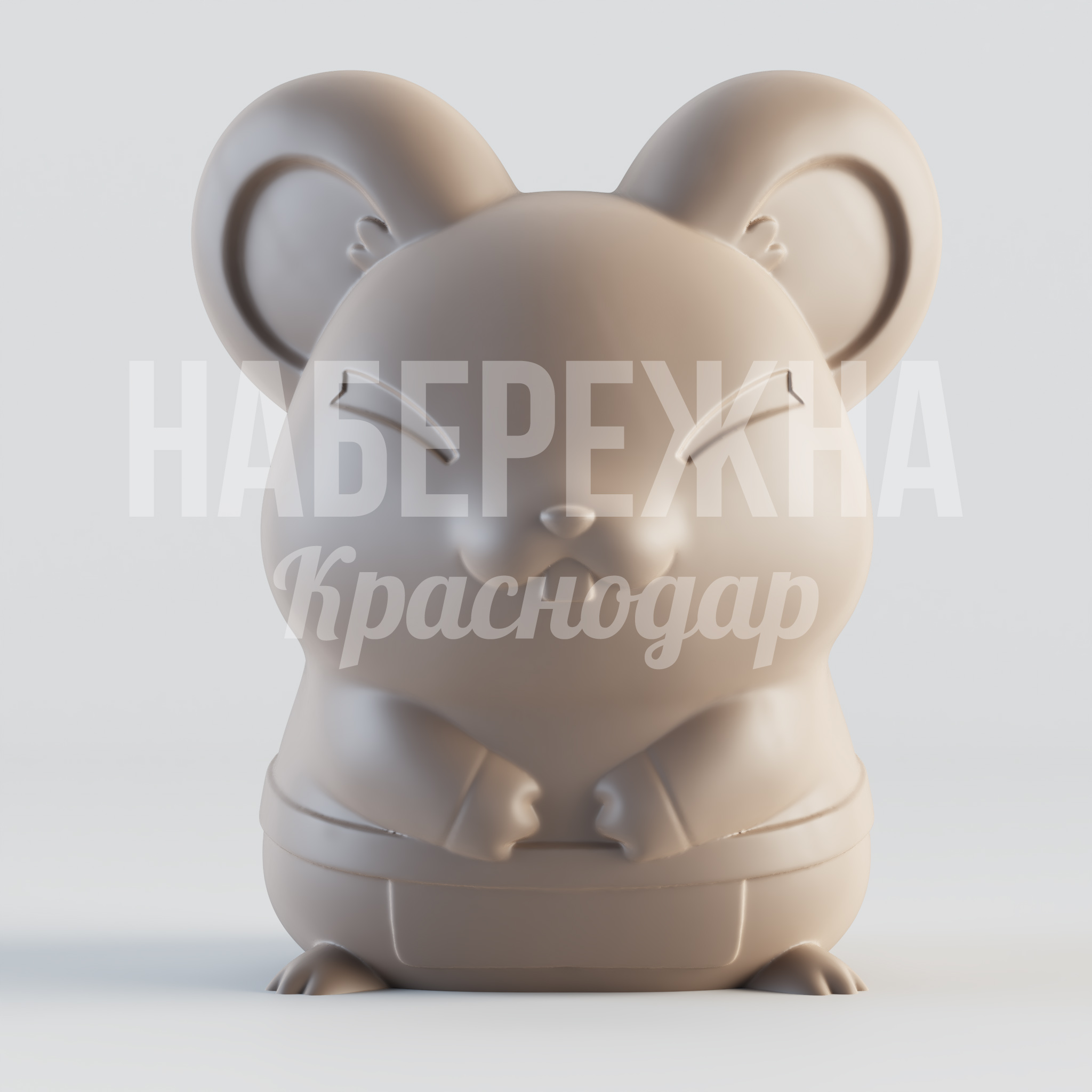 Хомяк Påj 830x900x1070 мм. STF-24.053 Декоративная фигура в форме хомяка для детских зон и общественных пространств. Устойчива к осадкам и УФ-лучам.