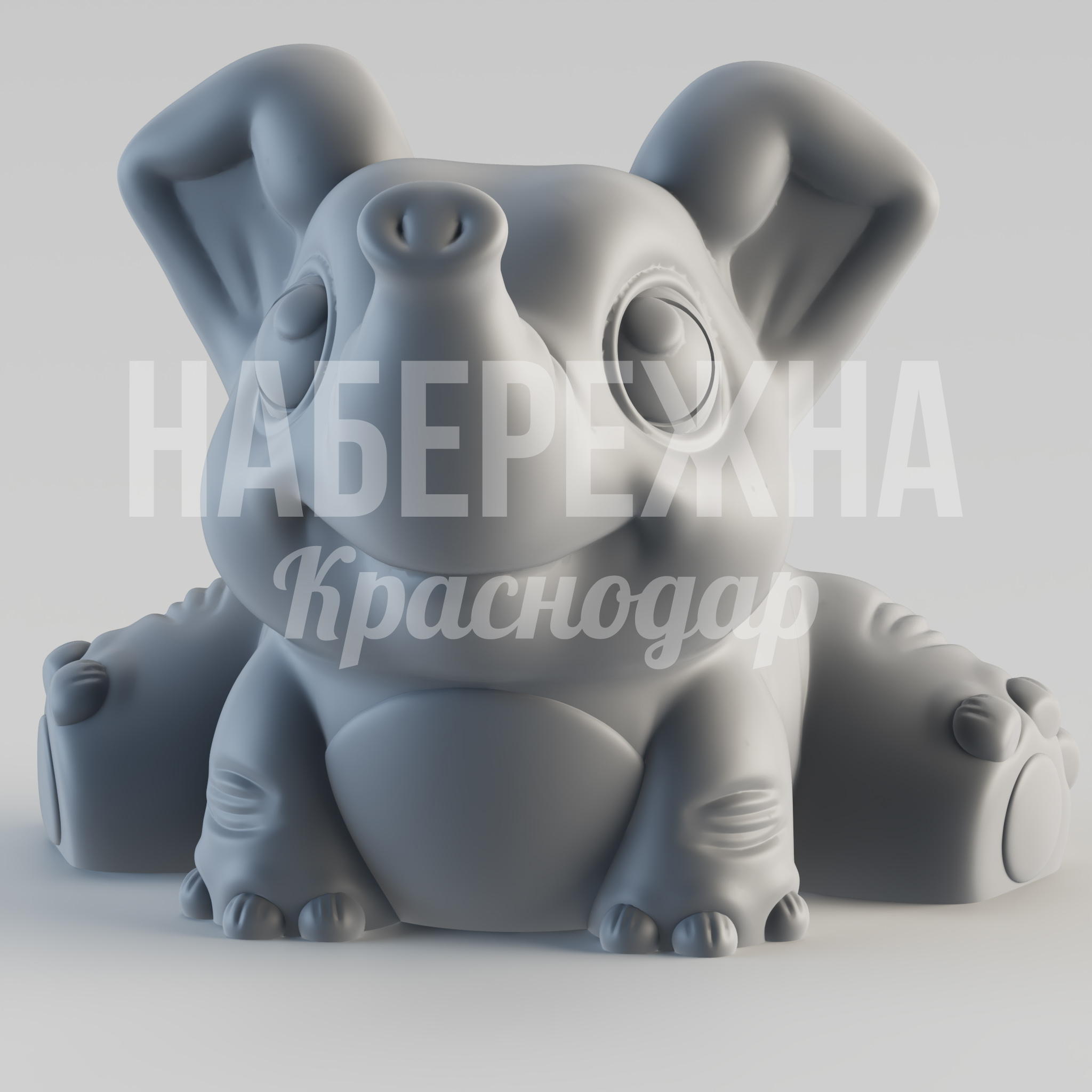 Слоник Ahyefö - купить, 1500x1650x1350 мм, Стеклопластик