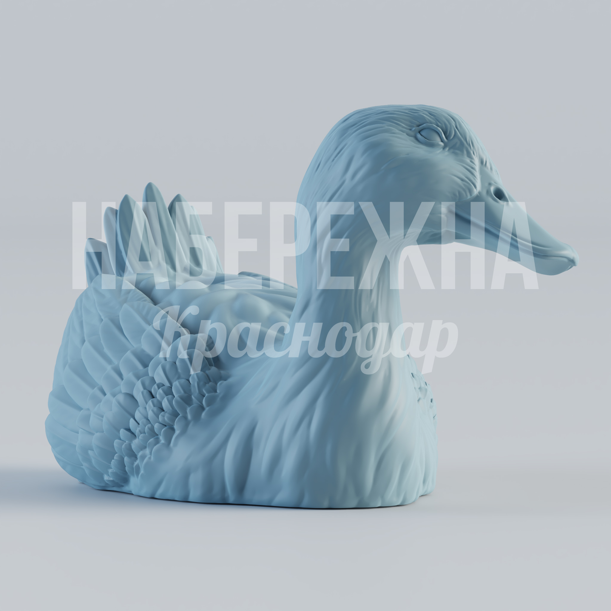 Уточка Mui 200x300x200 мм. STF-24.072-1 Декоративная фигура утки с детализированной проработкой оперения для оформления парков, скверов и набережных.