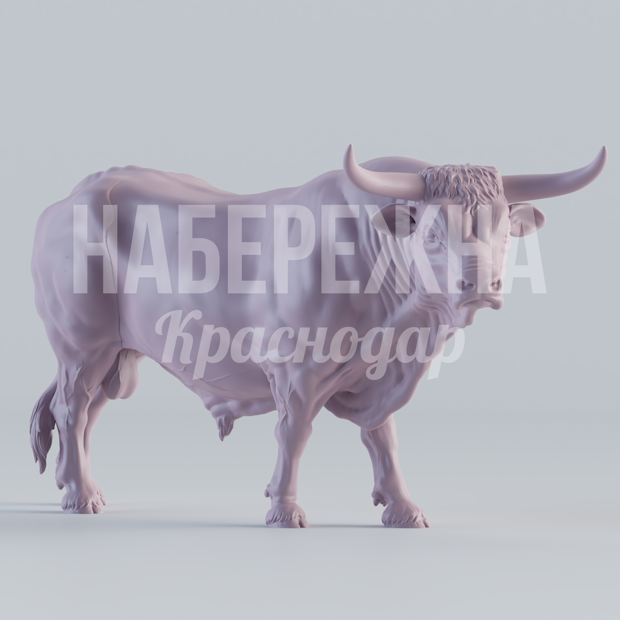 Бык Tidti 700x1750x950 мм. STF-24.076 Скульптура быка в натуральную величину для парков и общественных пространств. Стойкая к осадкам и UV-излучению.