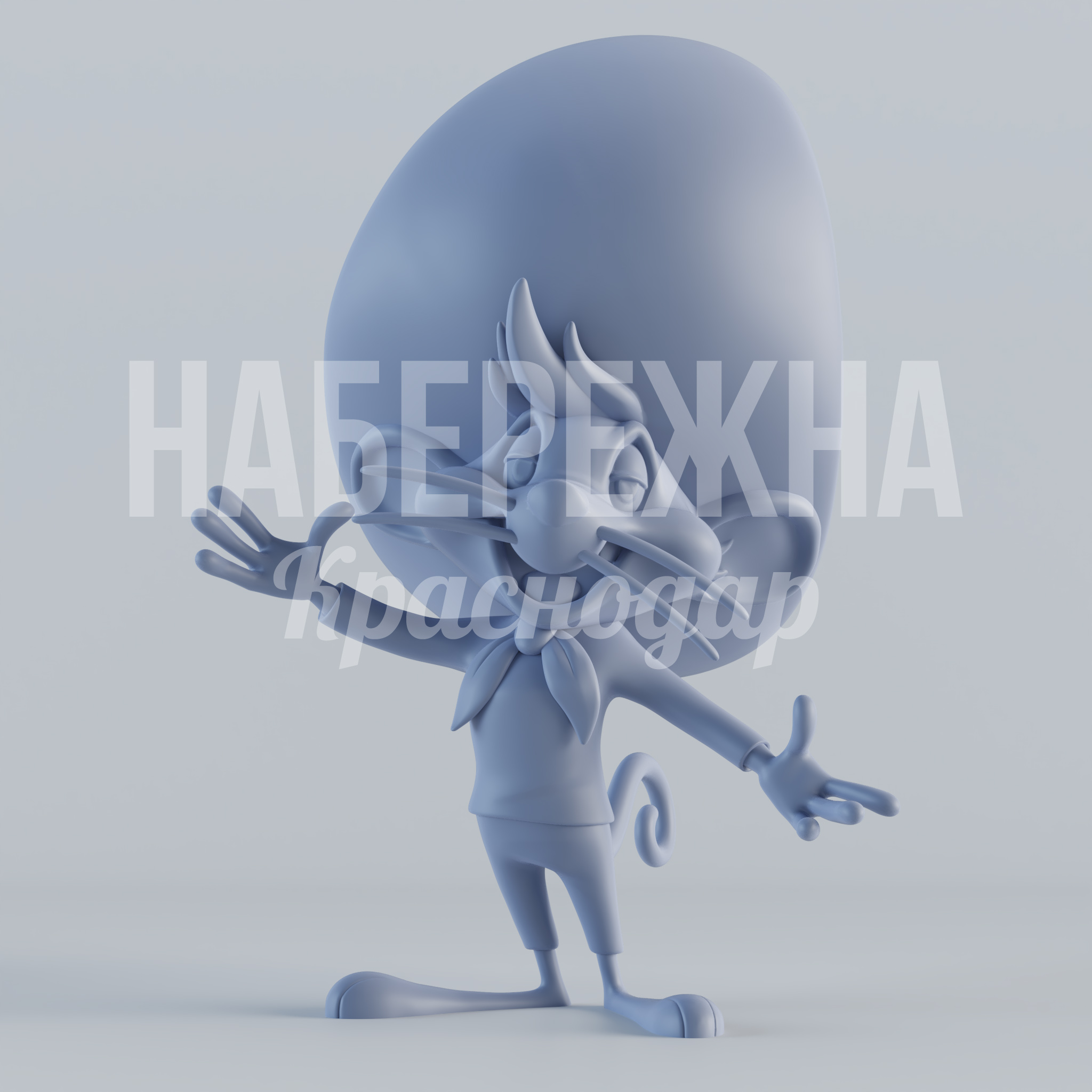 Спиди Гонзалес 580x620x920 мм. STF-24.078 Фигура Спиди Гонзалес из стеклопластика для оформления парков, детских площадок и развлекательных зон.