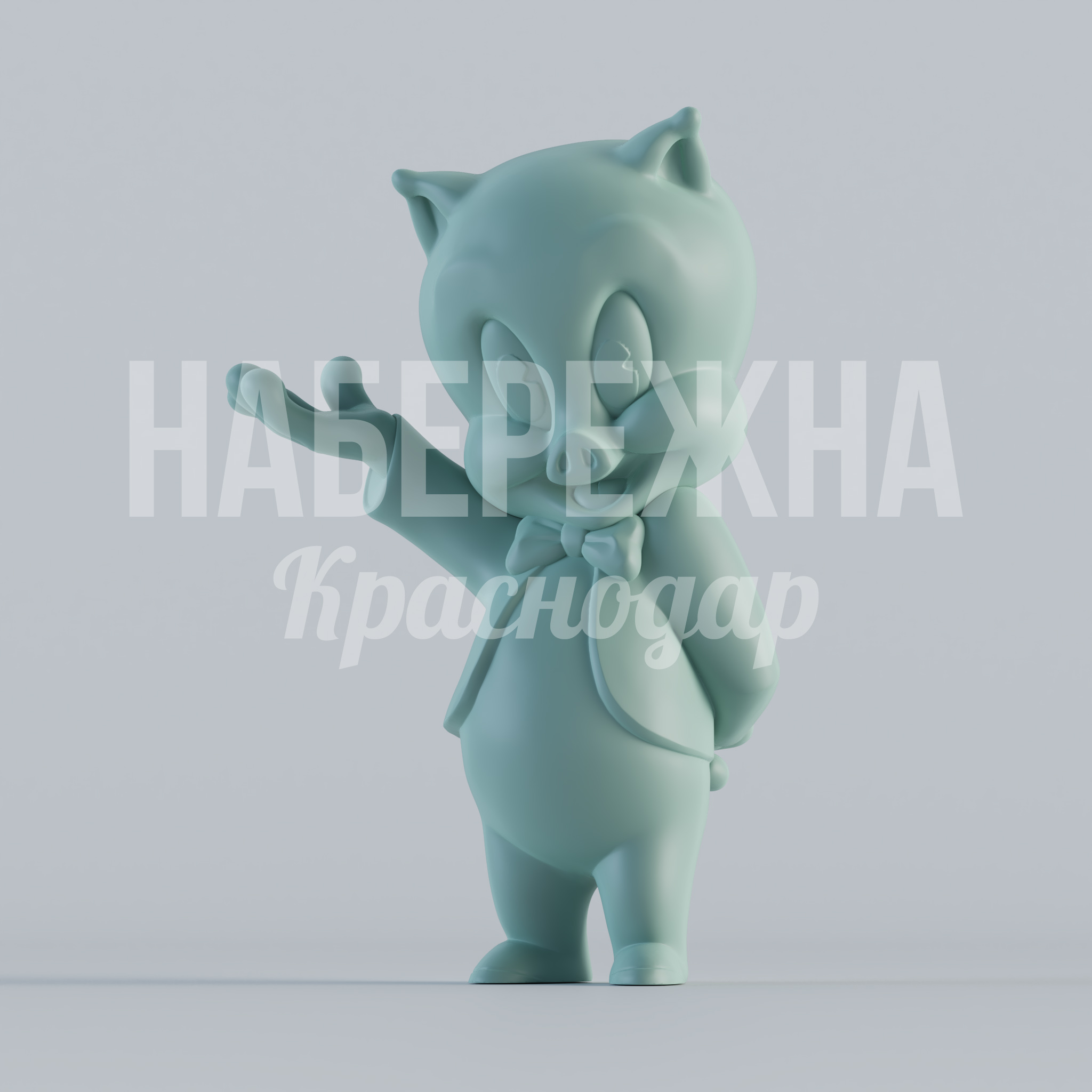 Порки Пиг 420x430x800 мм. STF-24.079 Фигура Порки Пиг из мультсериала. Узнаваемый персонаж для оформления детских зон, парков и развлекательных комплексов.