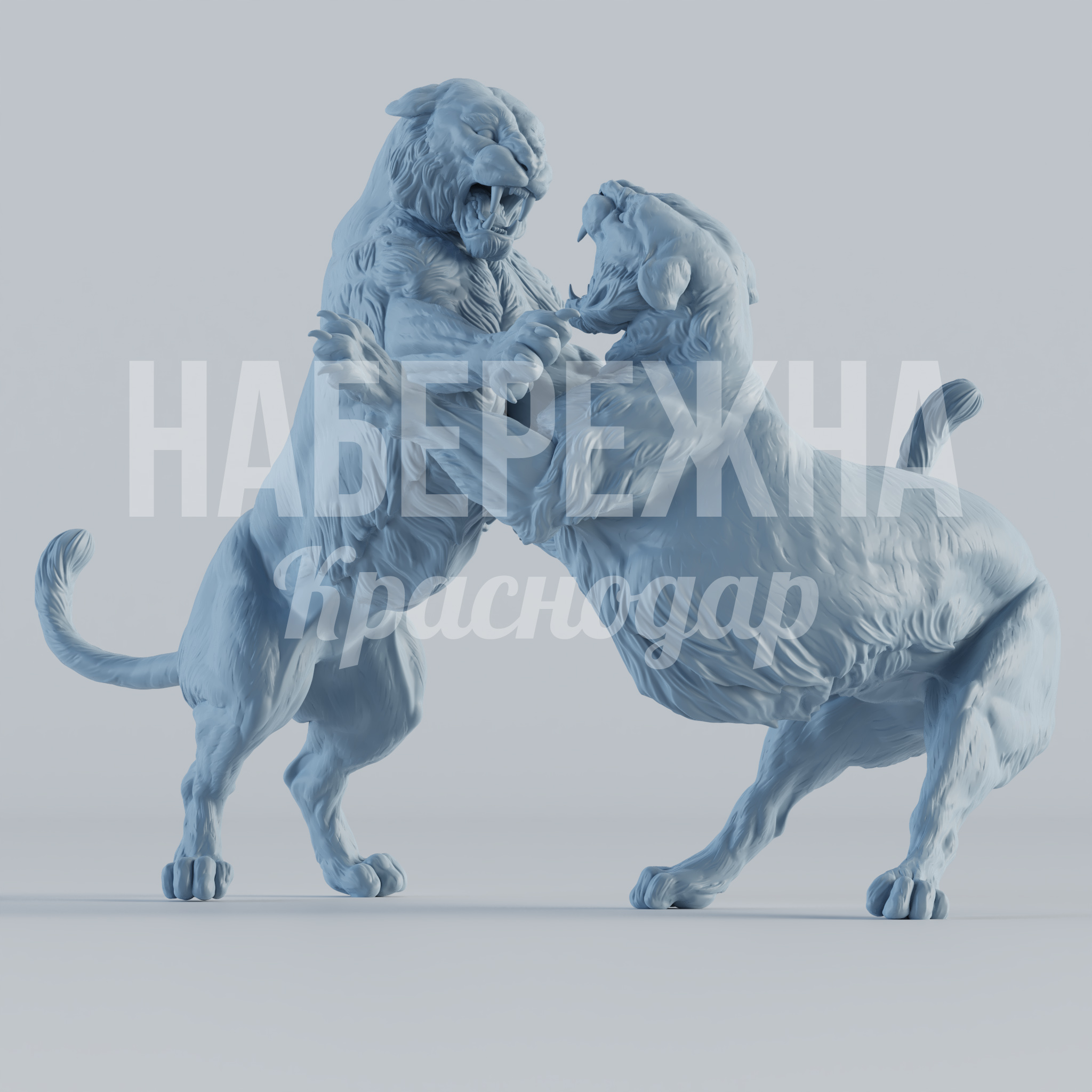 Тигры Oodåap - купить, 950x1550x900 мм, Стеклопластик