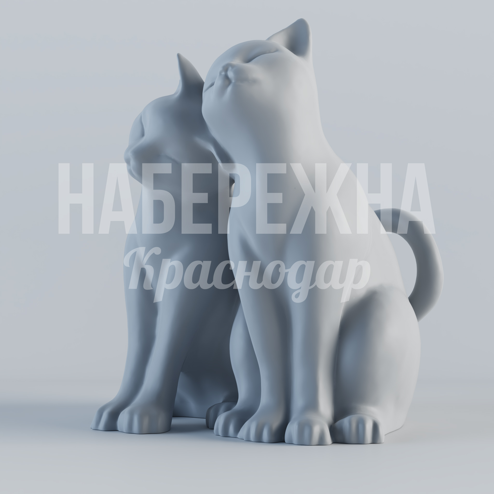 Стеклопластиковая фигура Котики Maöne - купить, 4200x4100x4800 мм, Стеклопластик