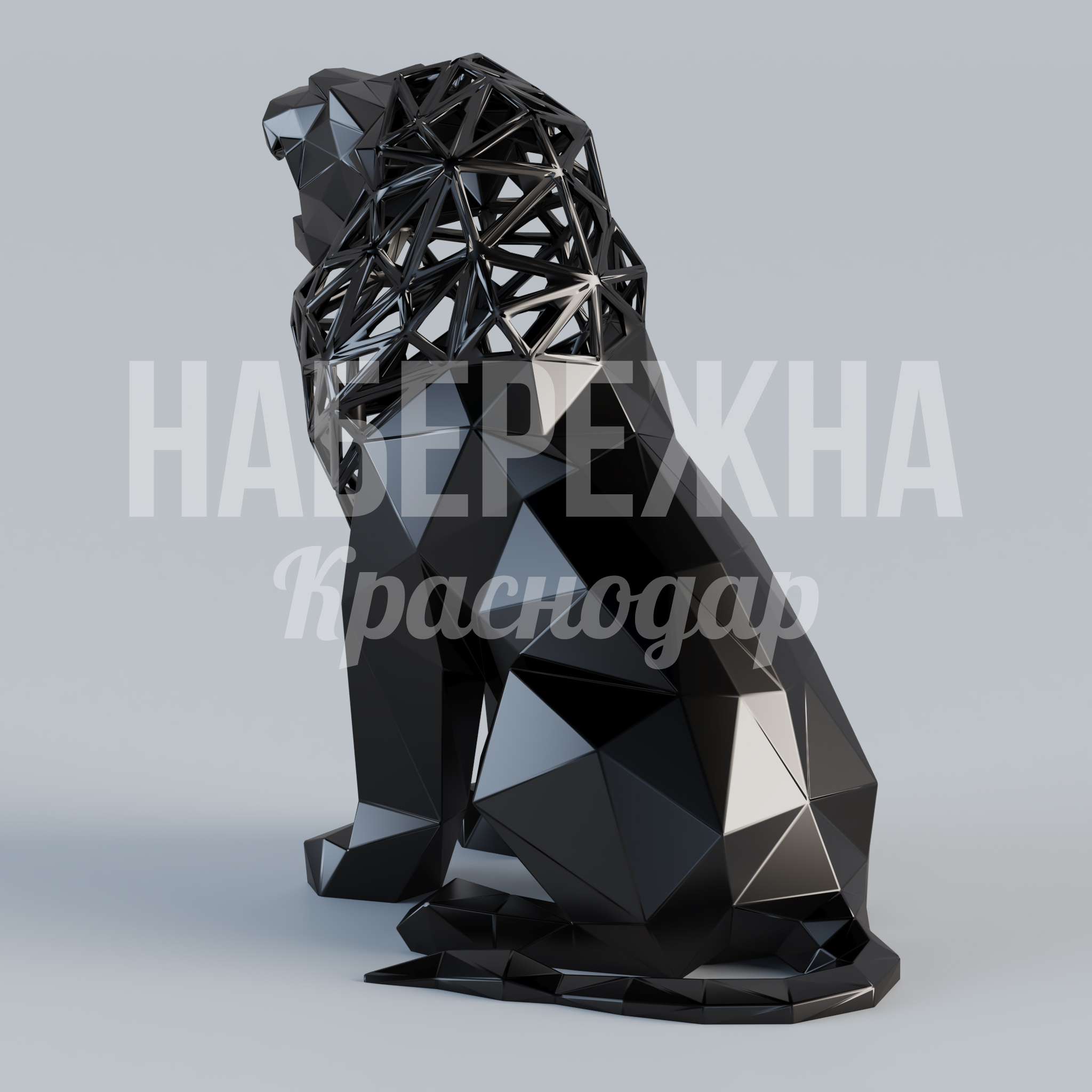 Лев Hoah - купить, 750x1000x1000 мм, Металл