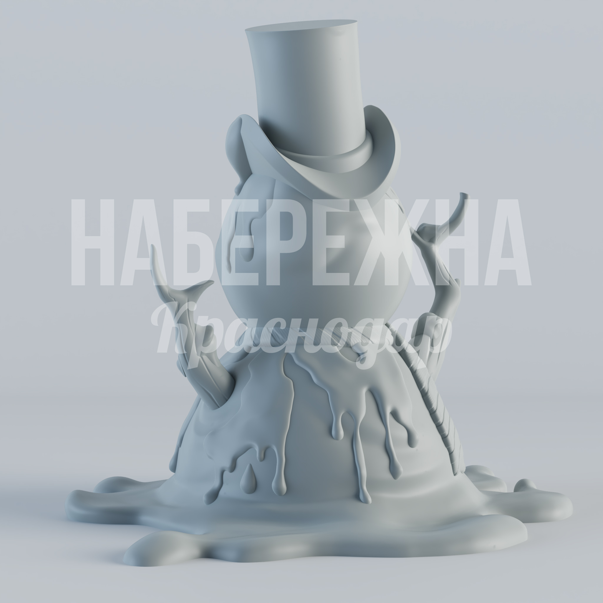 Стеклопластиковая фигура снеговик Geveem - купить, 1560x1660x1660 мм, МПК