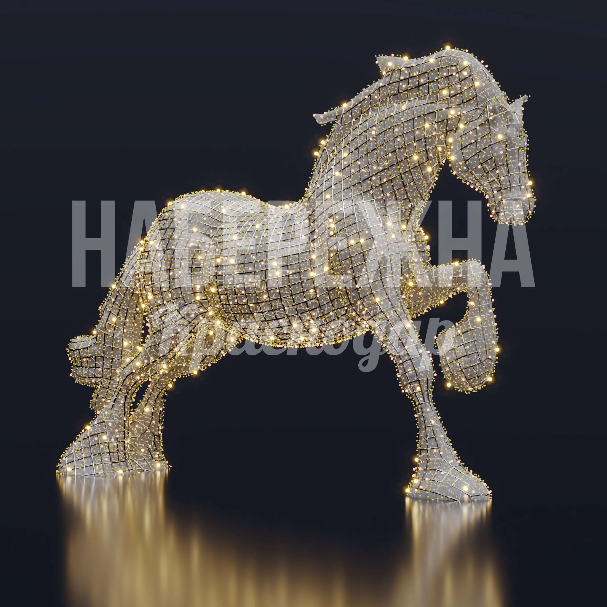 Световая фигура бегущая лошадь Hås