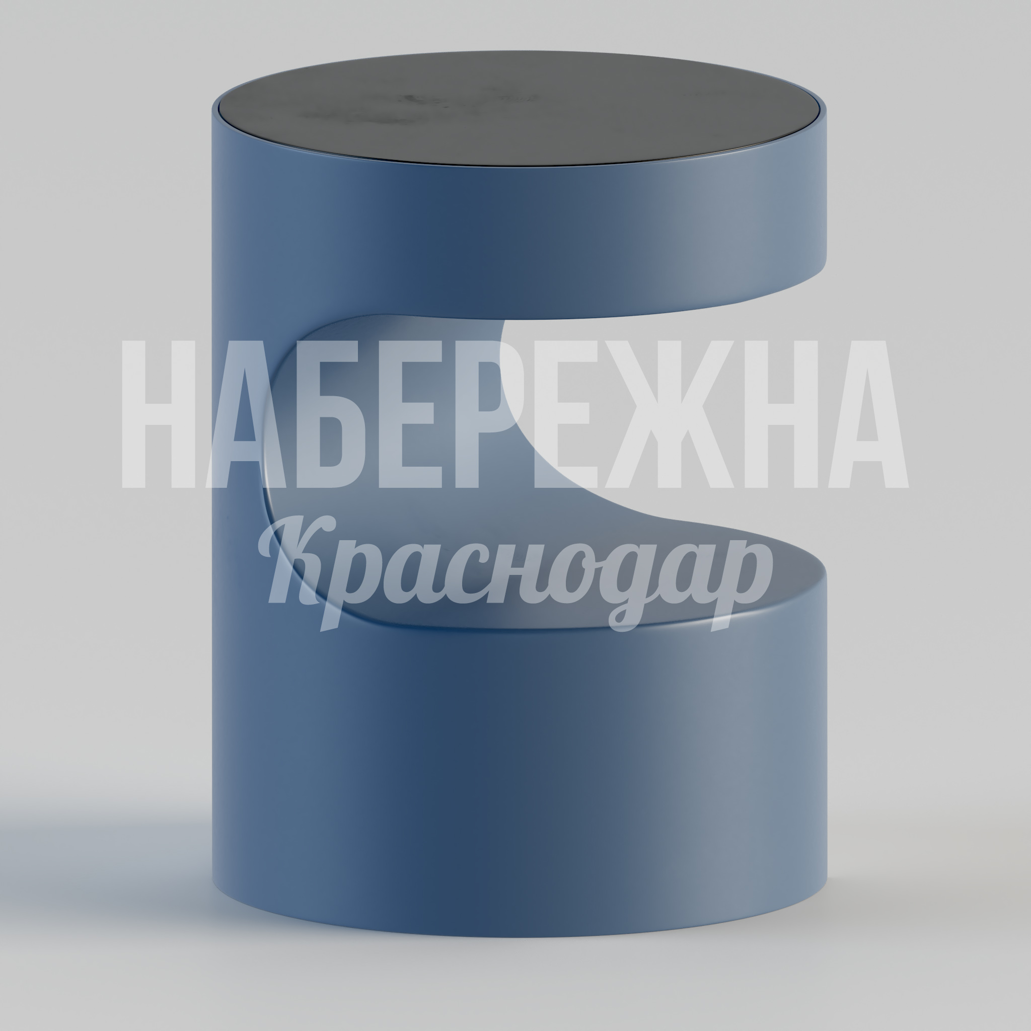 Стул Pot 400x400x500 мм. STM-24.039 Стул из окрашенного металла с цилиндрической формой для общественных пространств, устойчив к вандализму.