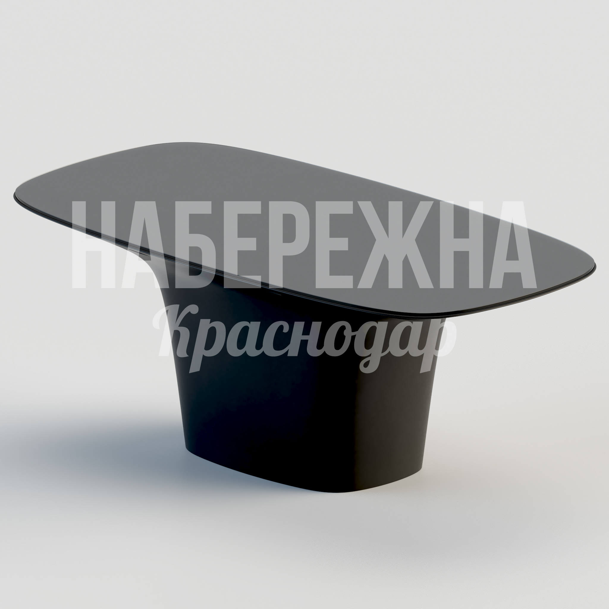 Столик Gui 1000x1930x720 мм. STM-24.043-1 Стол с обтекаемой столешницей и устойчивой конструкцией. Подходит для парков, скверов и зон отдыха.