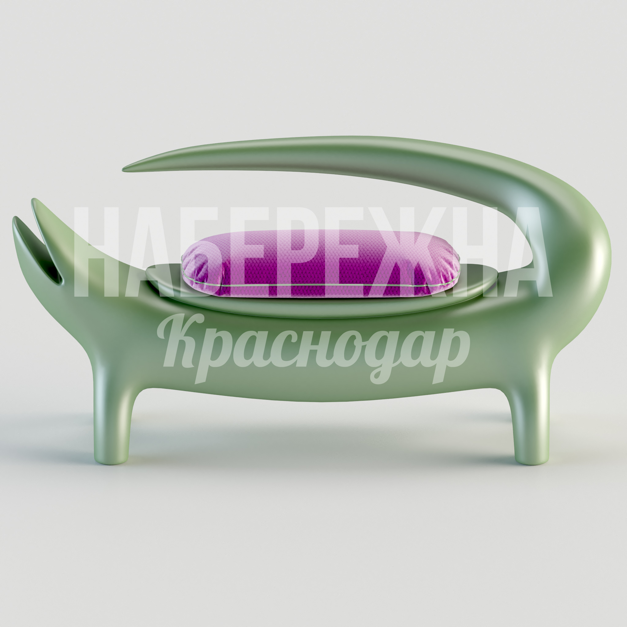 Диван Lou - купить, 600x1650x770 мм, Стеклопластик