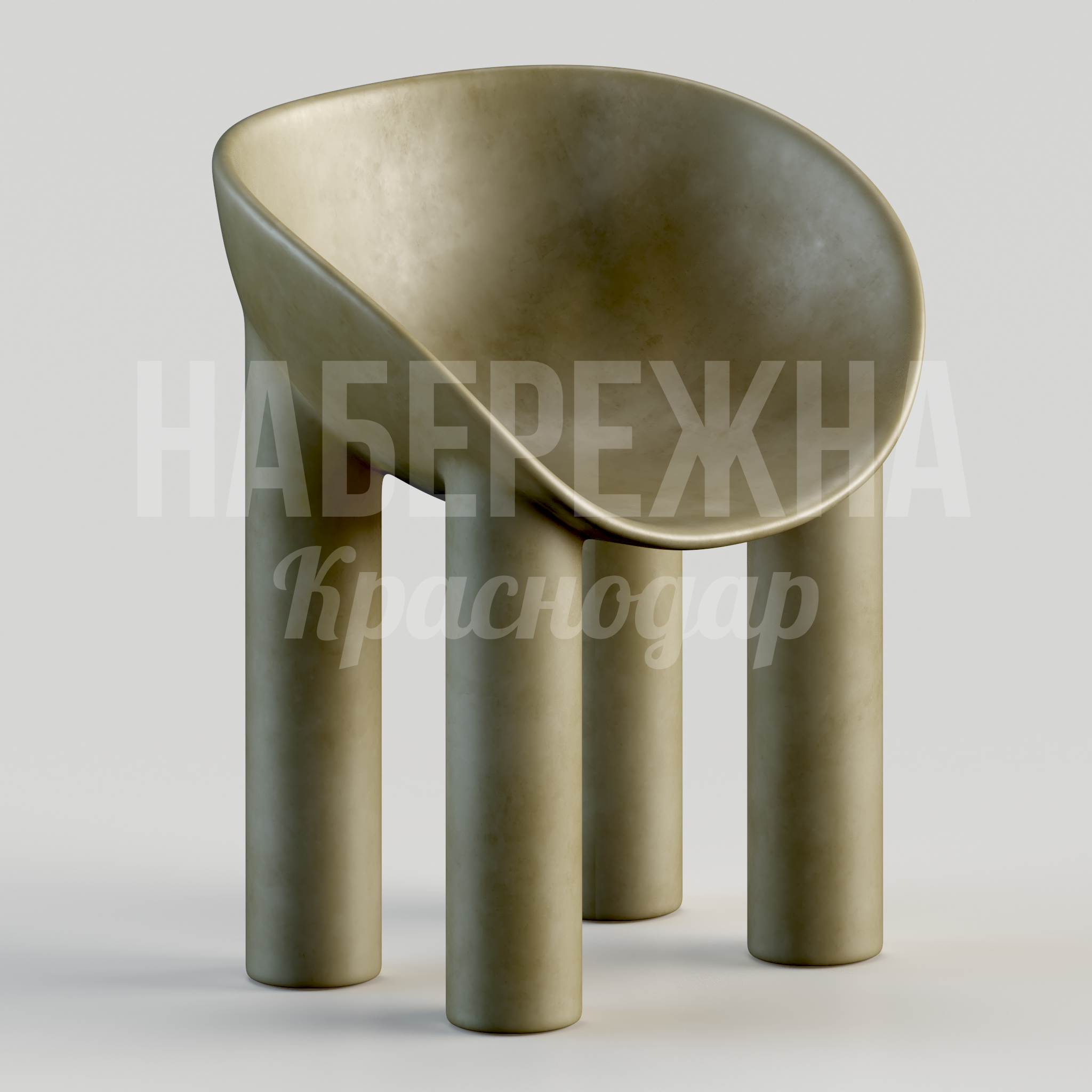 Стул Nogodpu 540x680x760 мм. STM-24.046-1 Стул с обтекаемым сиденьем на четырёх опорах. Подходит для зон отдыха, кафе и общественных пространств.