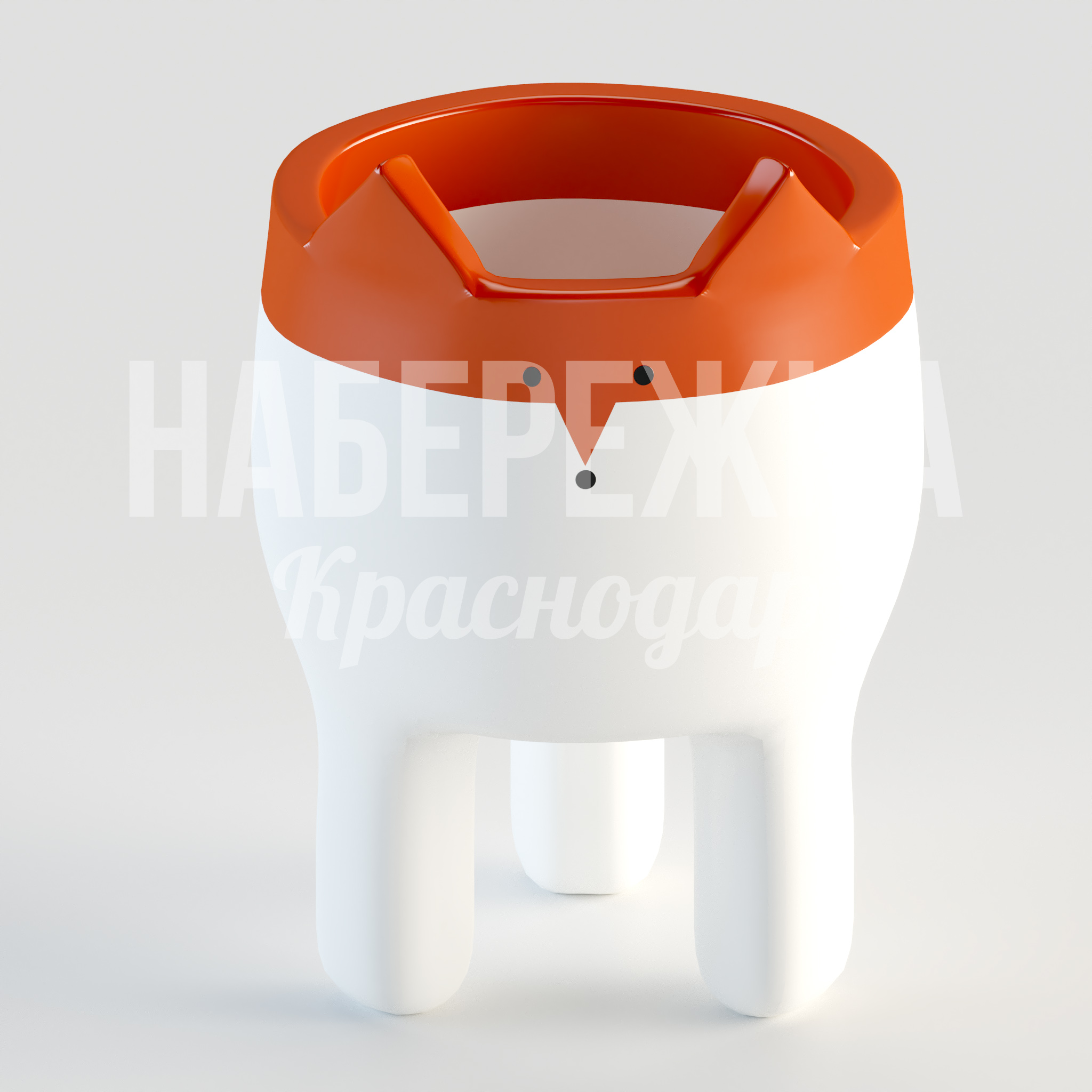 Вазон Aydo - купить, 720x720x1000 мм, Стеклопластик