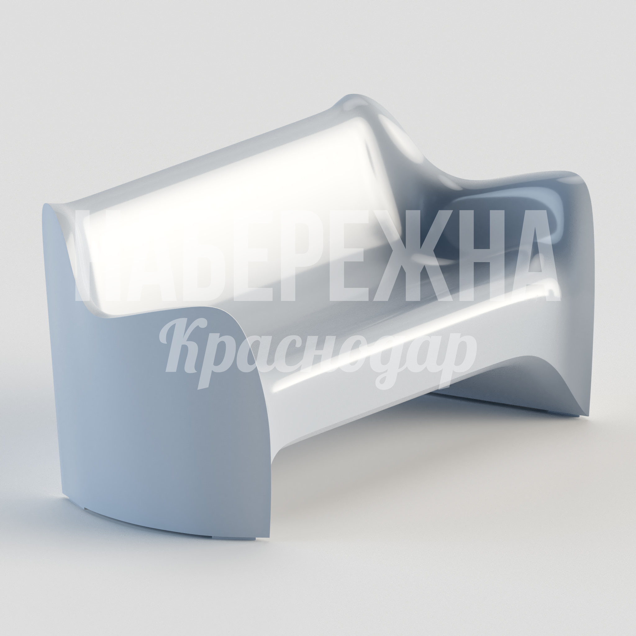 Диван Moetse 780x1750x780 мм. STM-24.066 Диван с подсветкой из композитных материалов для зон отдыха. Выдерживает интенсивную эксплуатацию на улице.