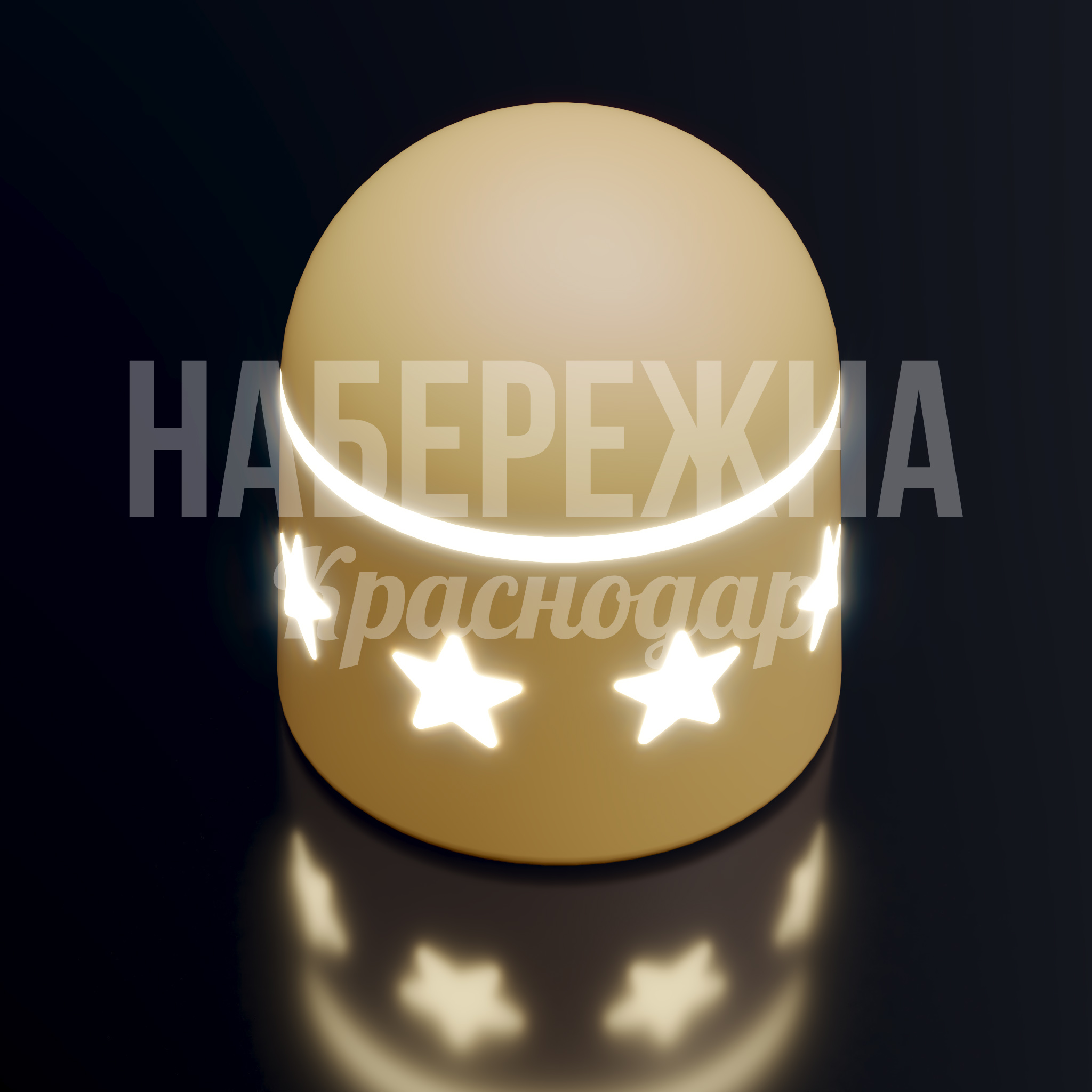 Новогодний световой боллард Duv - заказать, Новый год, Подсветка, Стеклопластик