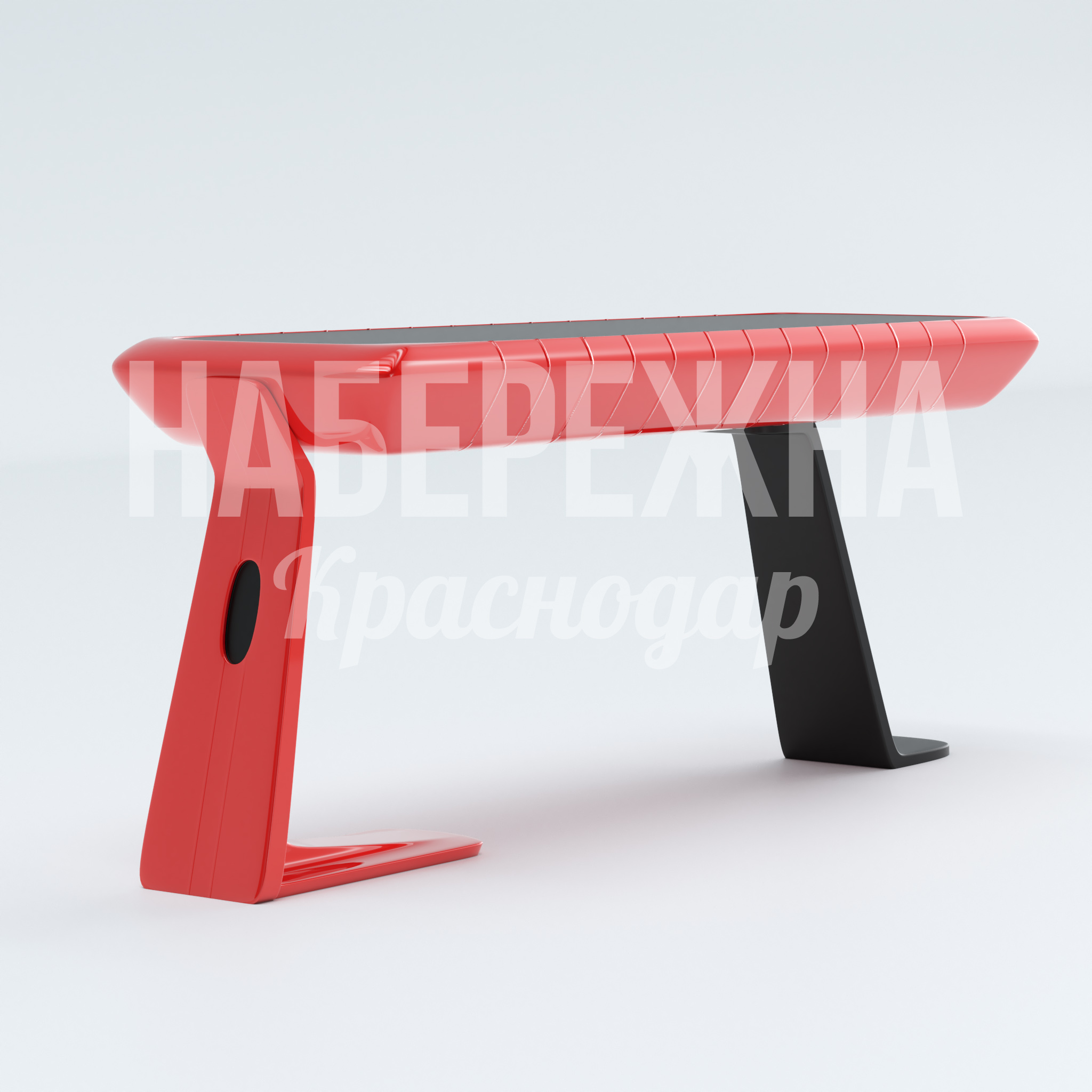 Стол Maru Geis 680x2400x1000 мм. SYN-22.002 Стол с геометричной конструкцией и рифлёной поверхностью. Устойчив к нагрузкам, подходит для парков и зон отдыха.