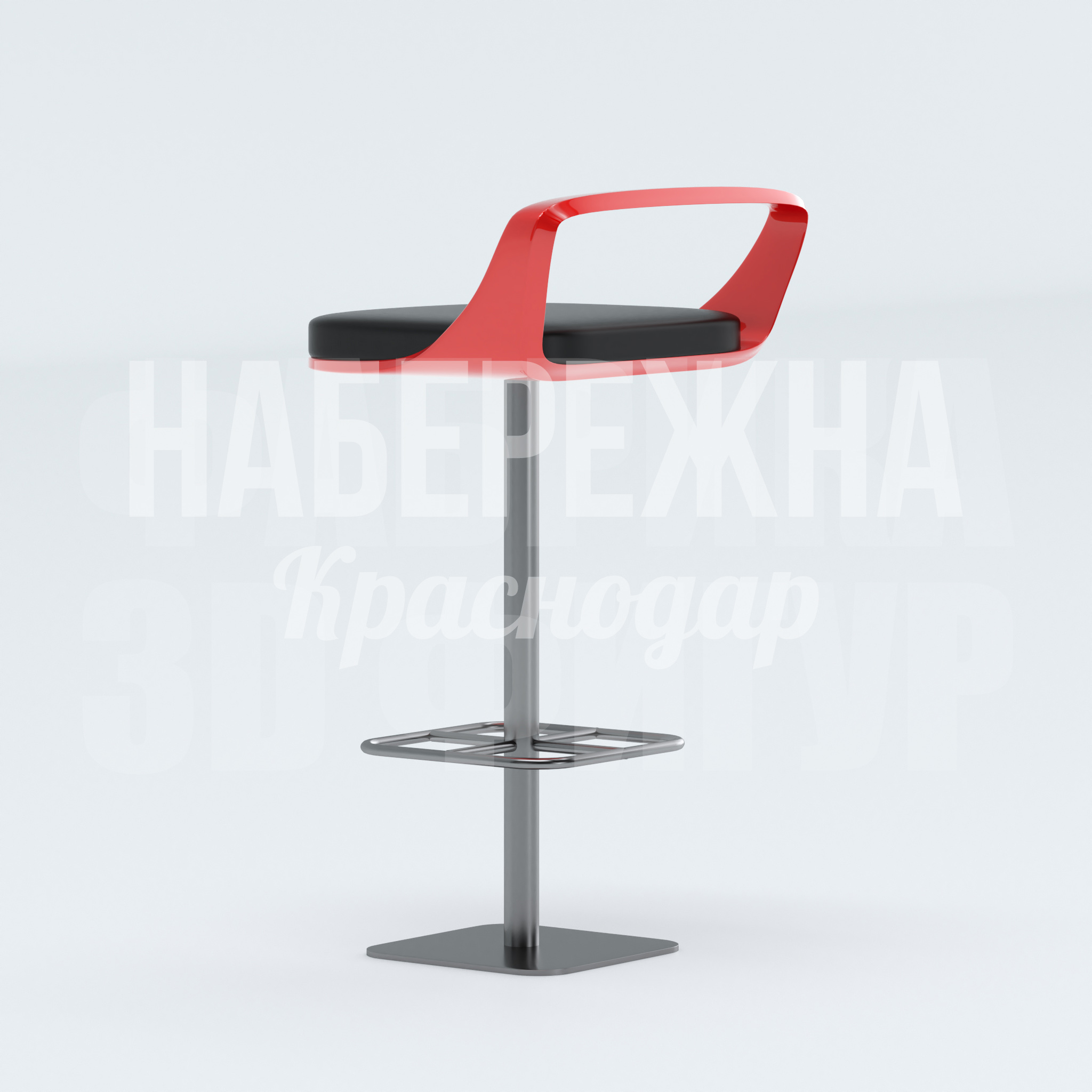 Стул Maru Nabpaf 800x1120x700 мм. SYN-22.003 Барный стул с подножкой и мягким сиденьем. Устойчивая конструкция на металлокаркасе для кафе и зон отдыха.