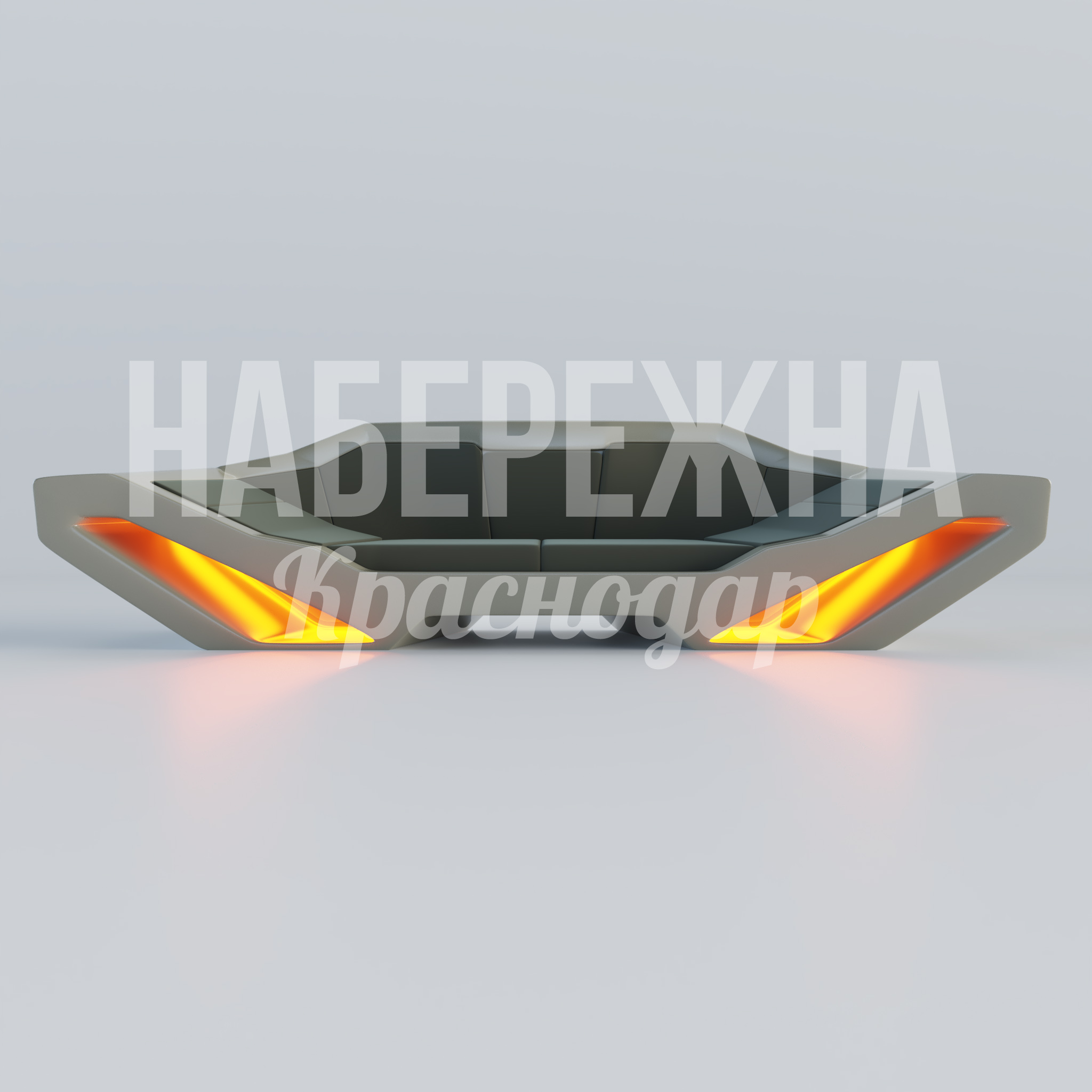 Диван Åmbe - купить, 1400x4250x1050 мм, Подсветка, МПК